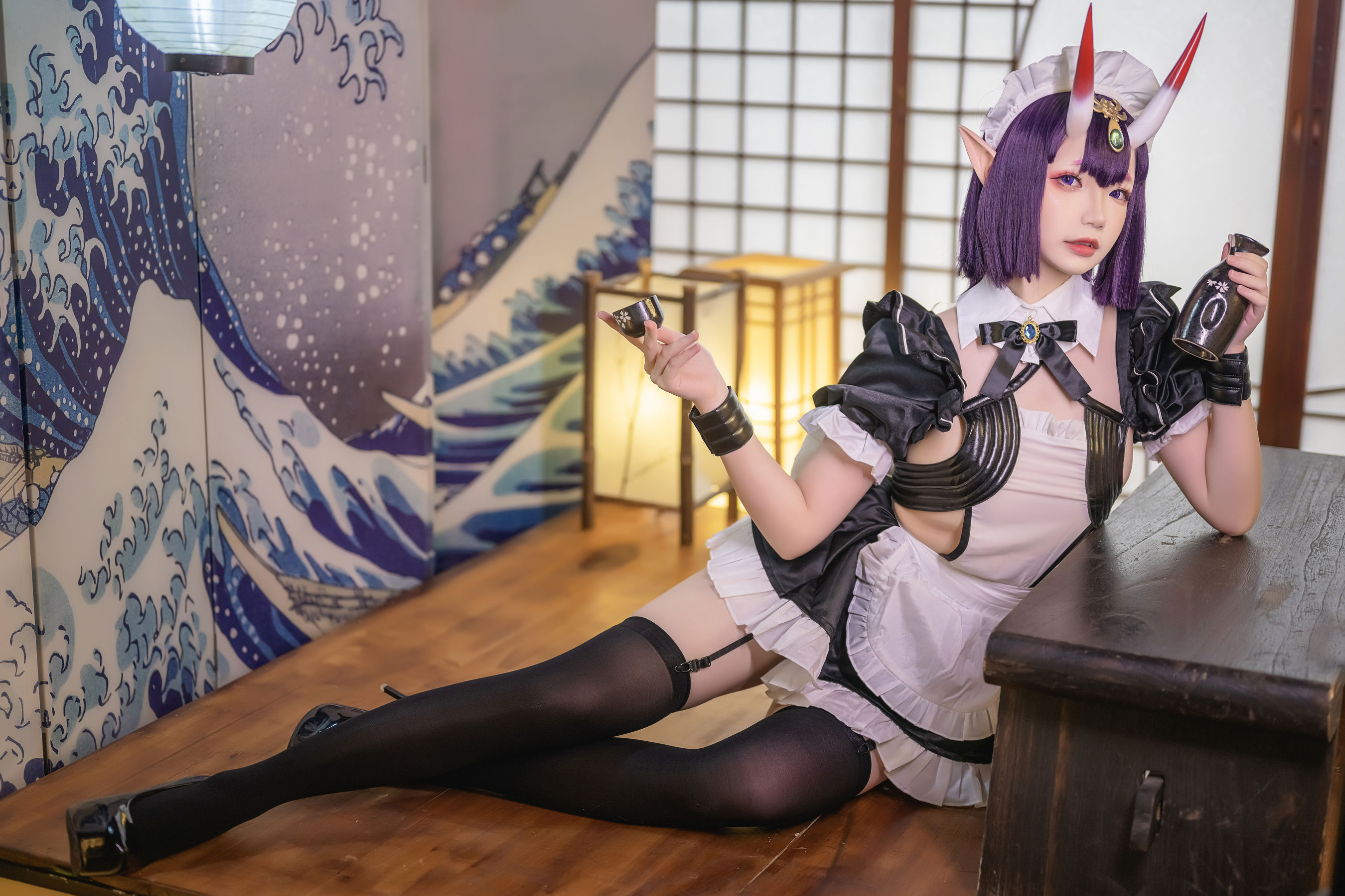 [福利COS] 动漫博主雪晴Astra - 酒吞童子 女仆