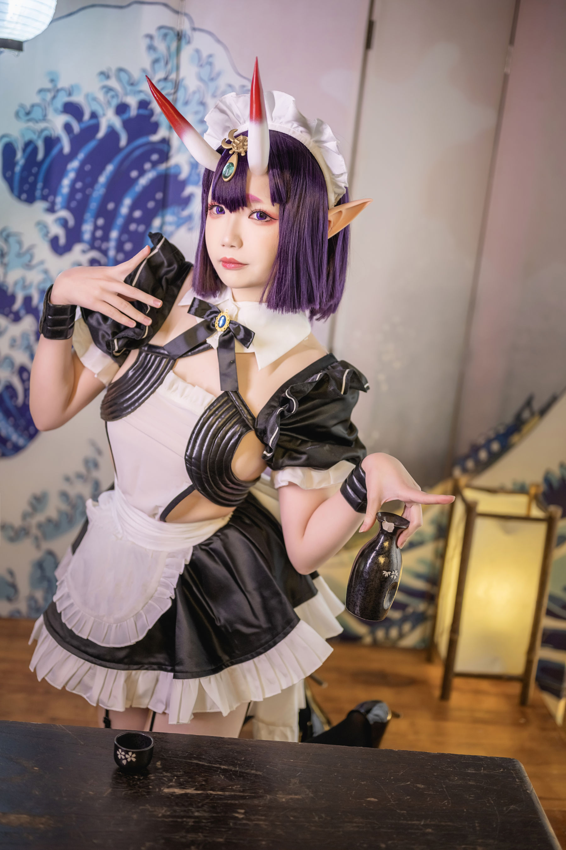 [福利COS] 动漫博主雪晴Astra - 酒吞童子 女仆