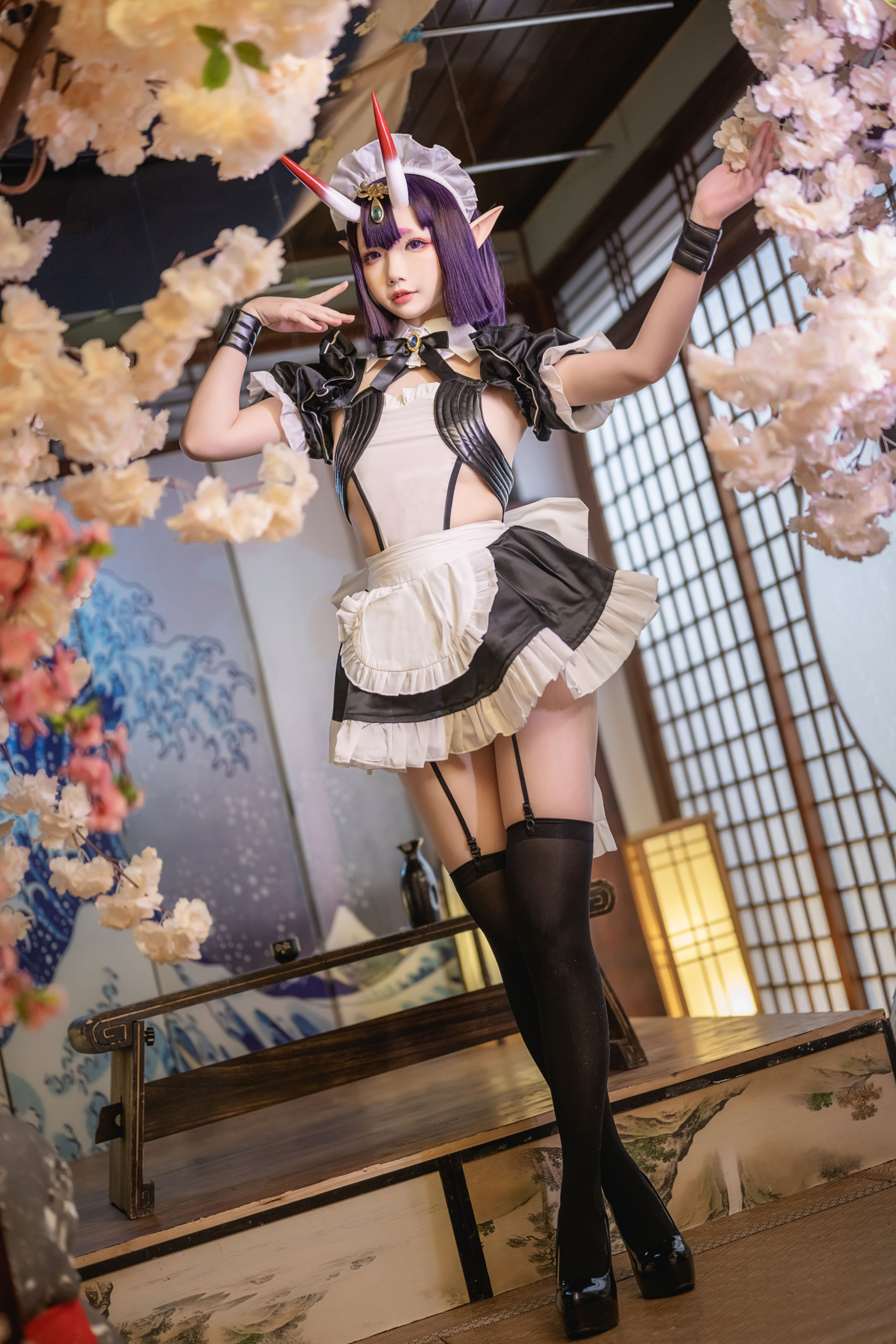 [福利COS] 动漫博主雪晴Astra - 酒吞童子 女仆