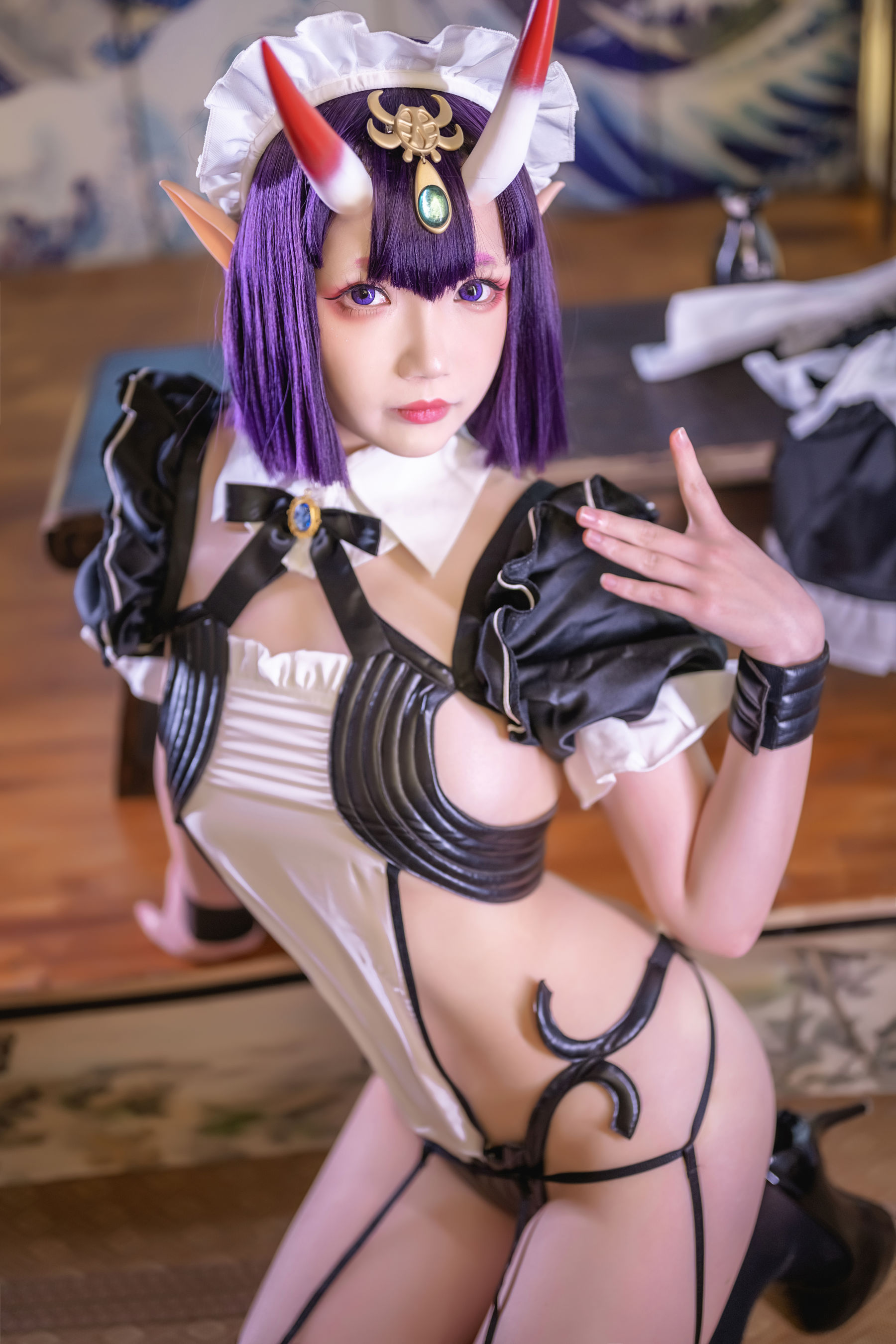 [福利COS] 动漫博主雪晴Astra - 酒吞童子 女仆