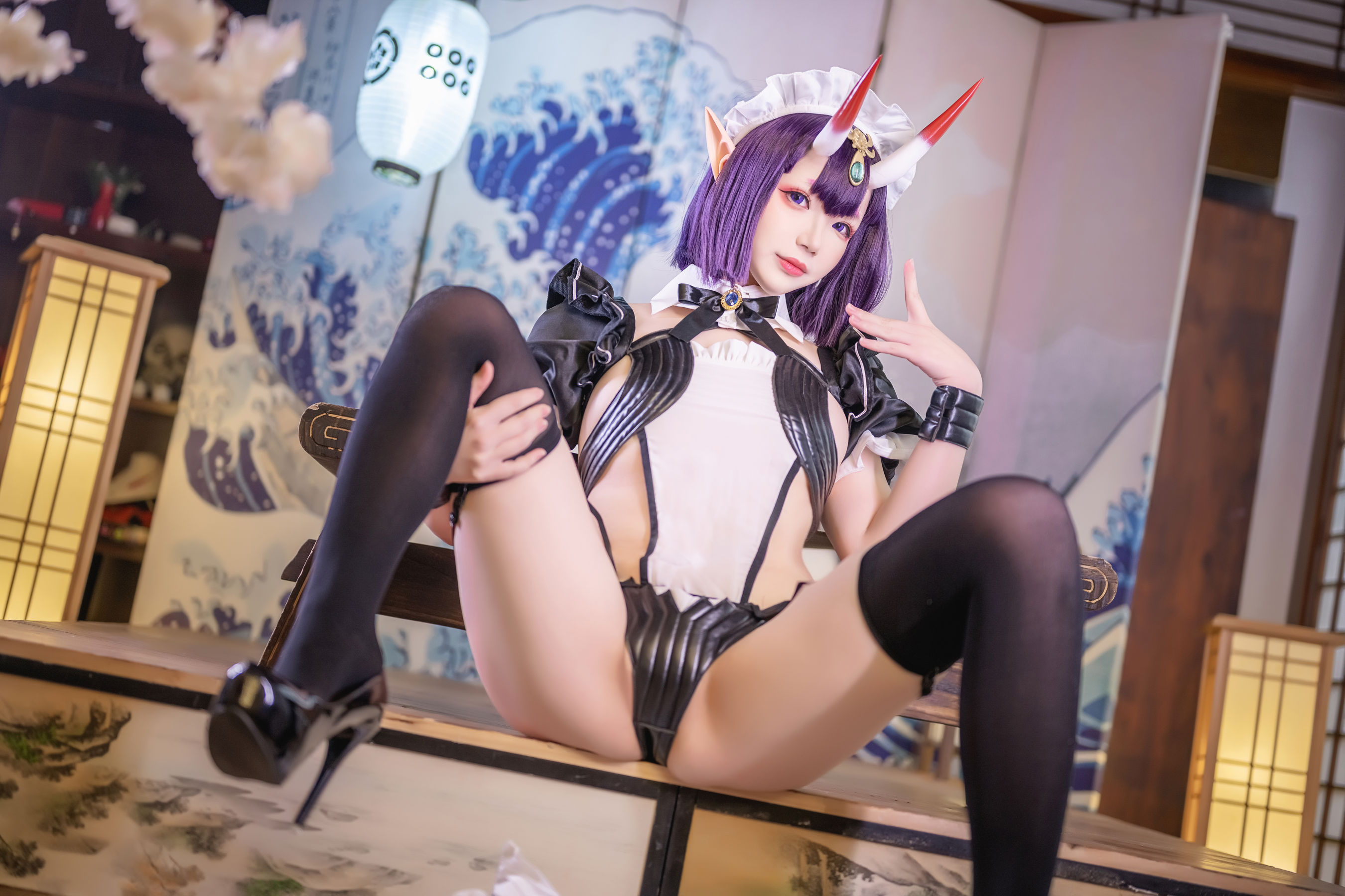 [福利COS] 动漫博主雪晴Astra - 酒吞童子 女仆