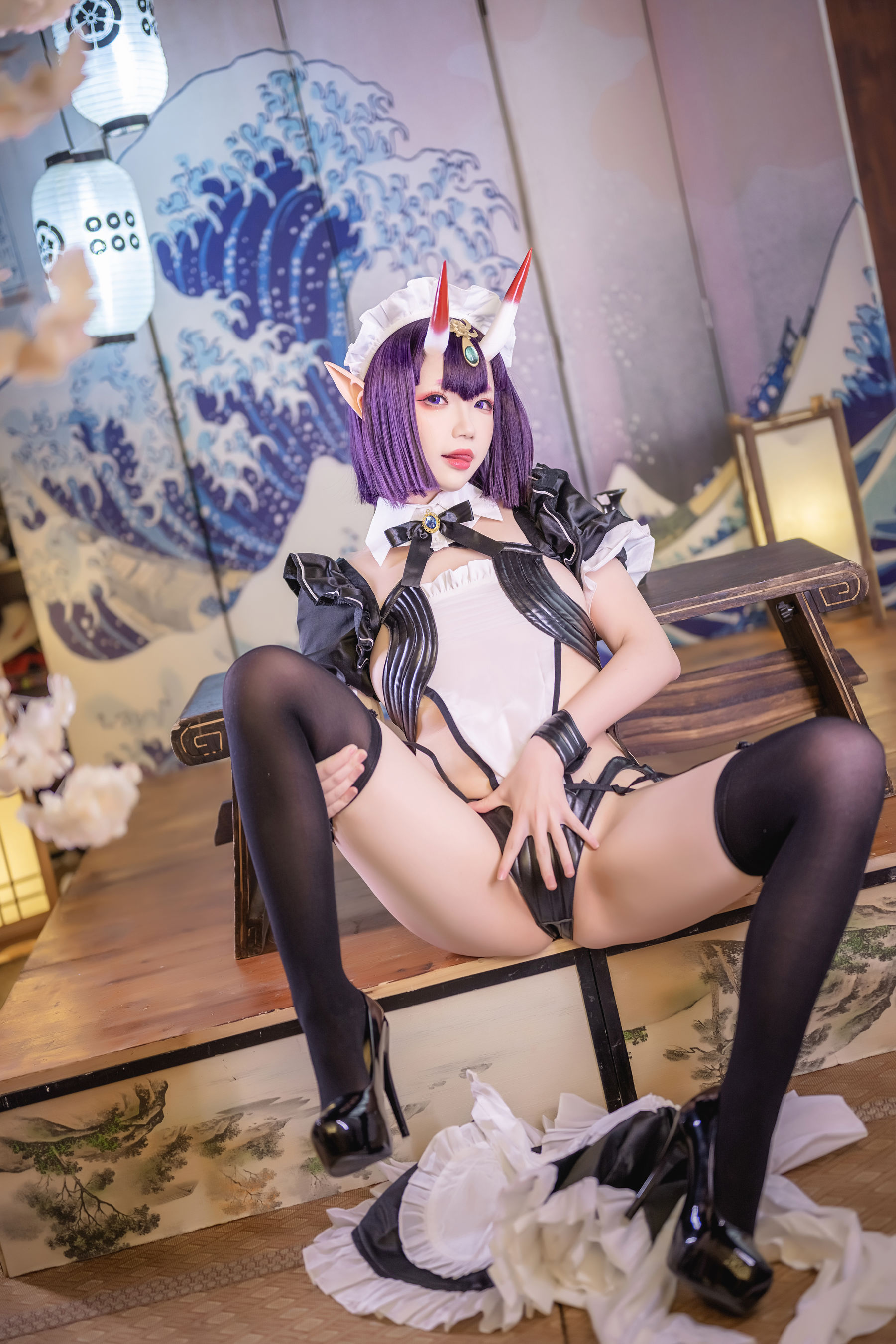 [福利COS] 动漫博主雪晴Astra - 酒吞童子 女仆