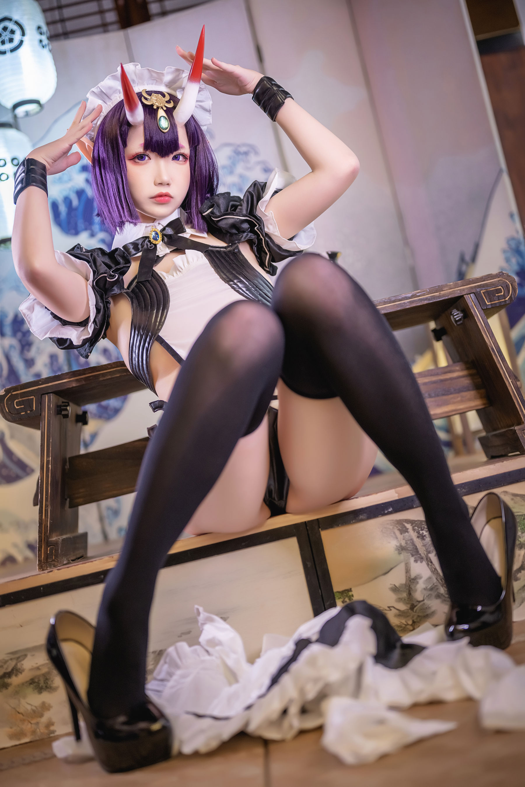 [福利COS] 动漫博主雪晴Astra - 酒吞童子 女仆