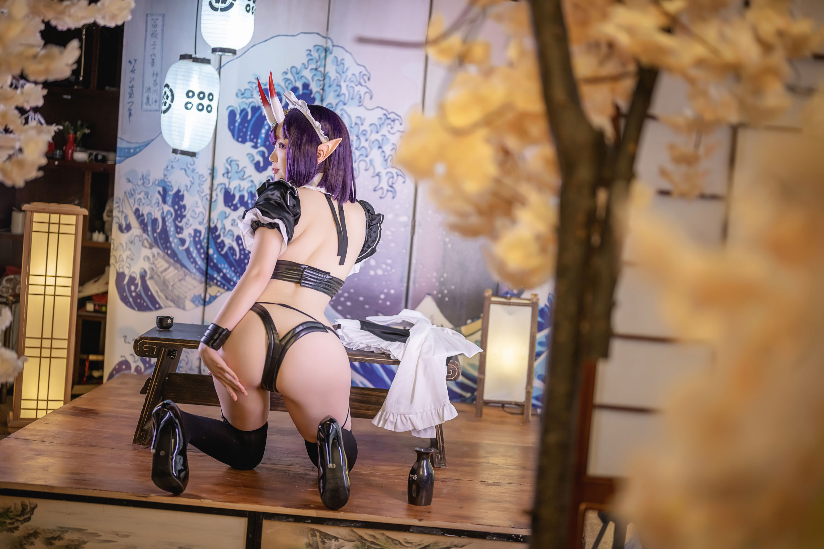 [福利COS] 动漫博主雪晴Astra - 酒吞童子 女仆