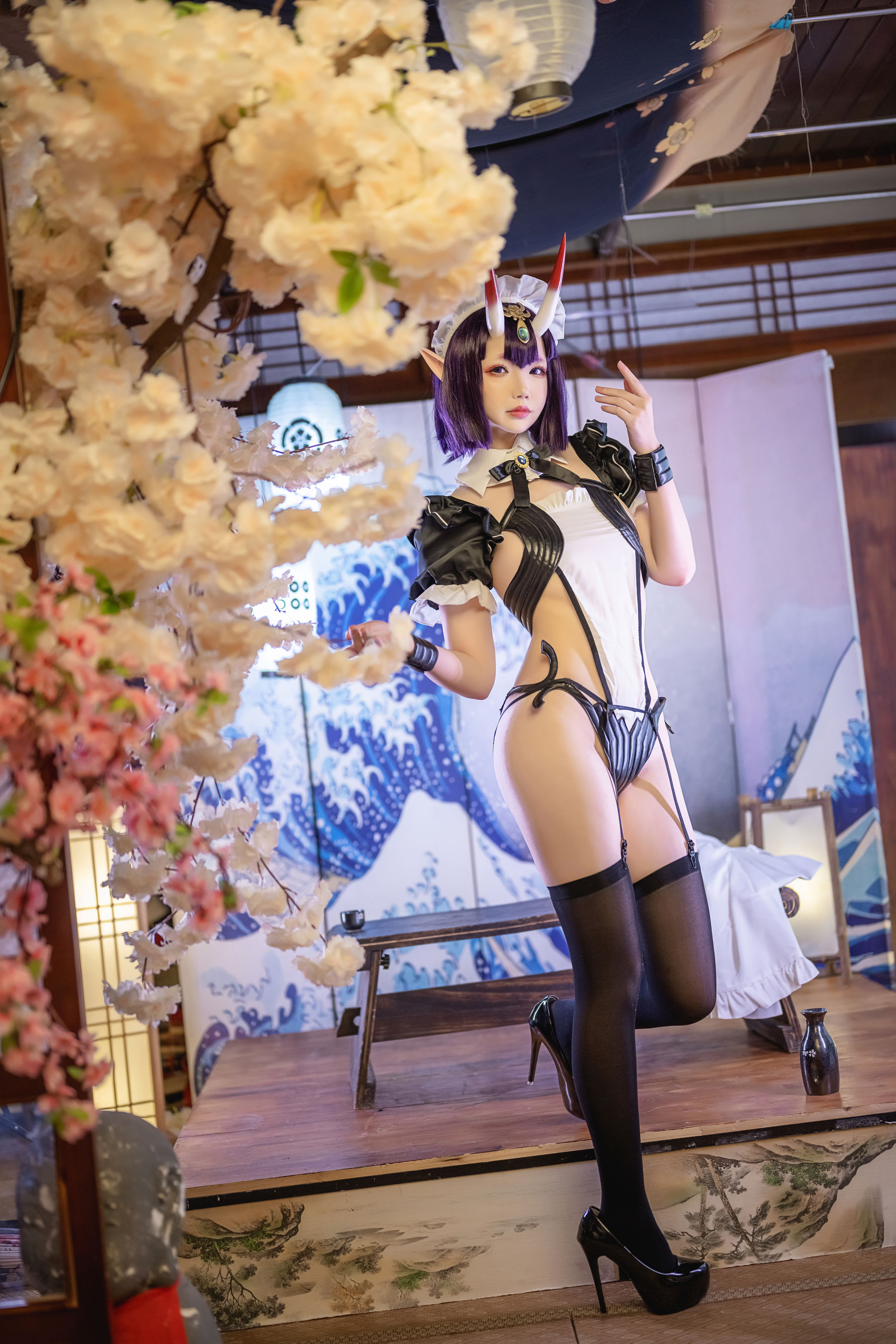 [福利COS] 动漫博主雪晴Astra - 酒吞童子 女仆
