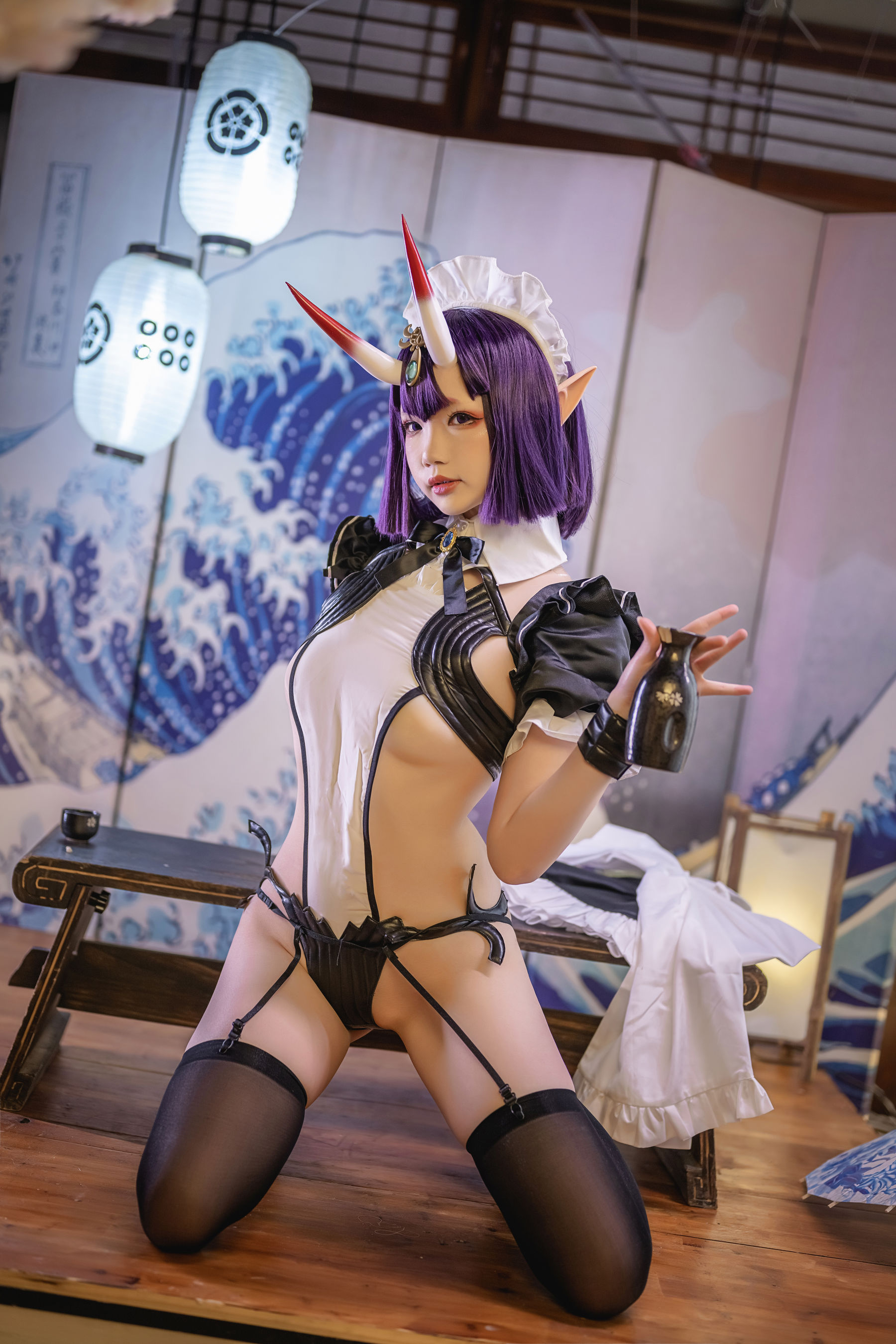 [福利COS] 动漫博主雪晴Astra - 酒吞童子 女仆
