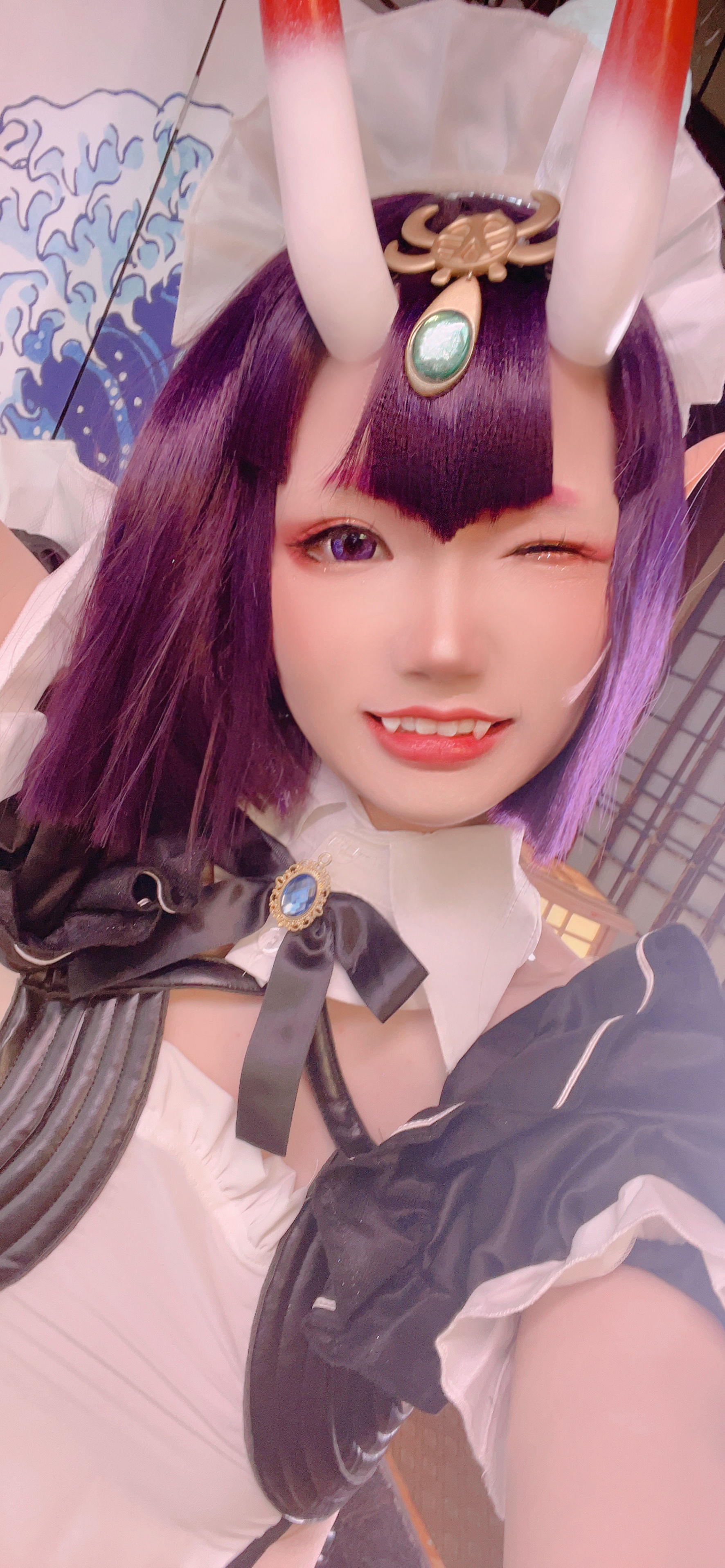 [福利COS] 动漫博主雪晴Astra - 酒吞童子 女仆