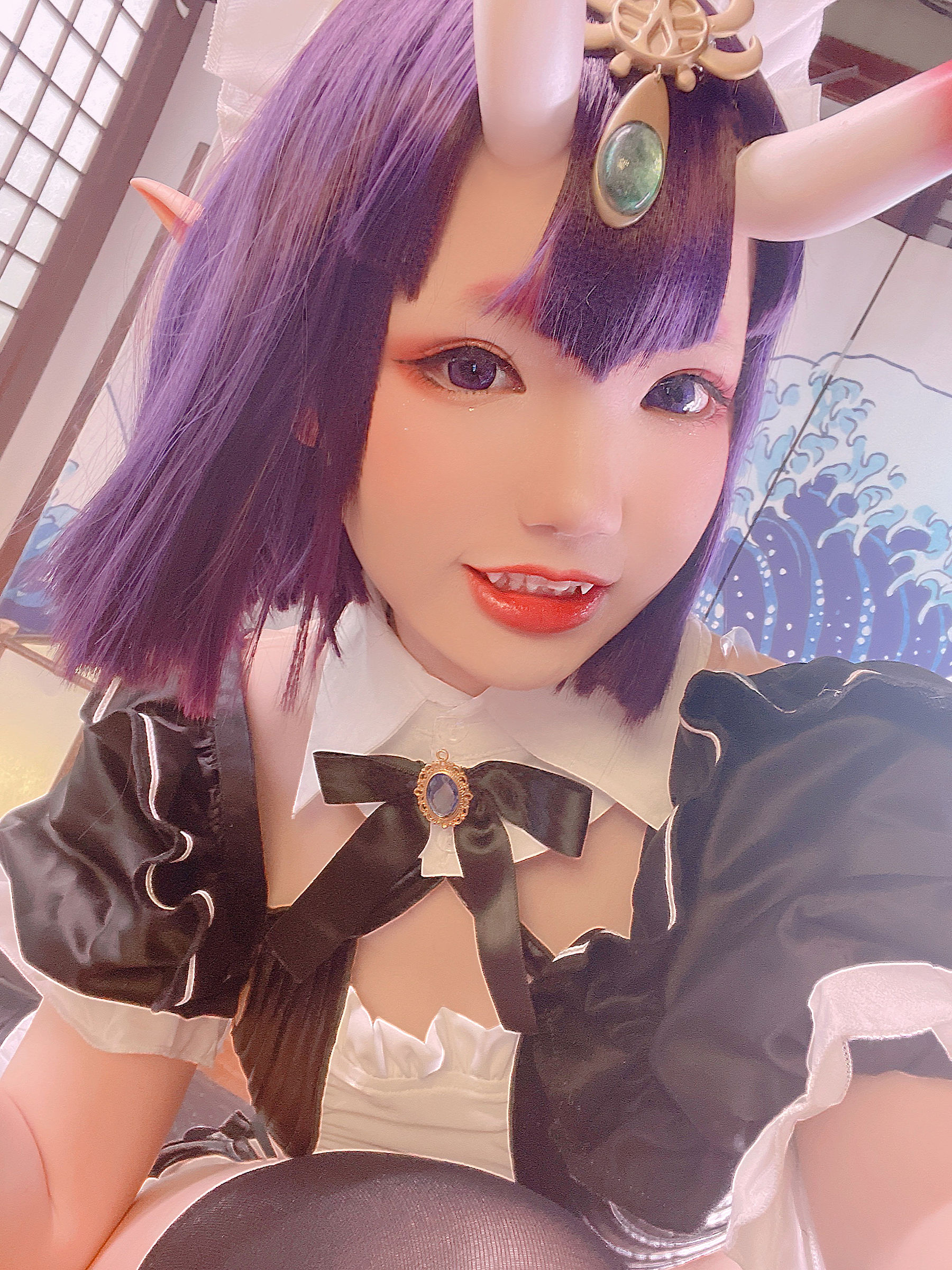 [福利COS] 动漫博主雪晴Astra - 酒吞童子 女仆