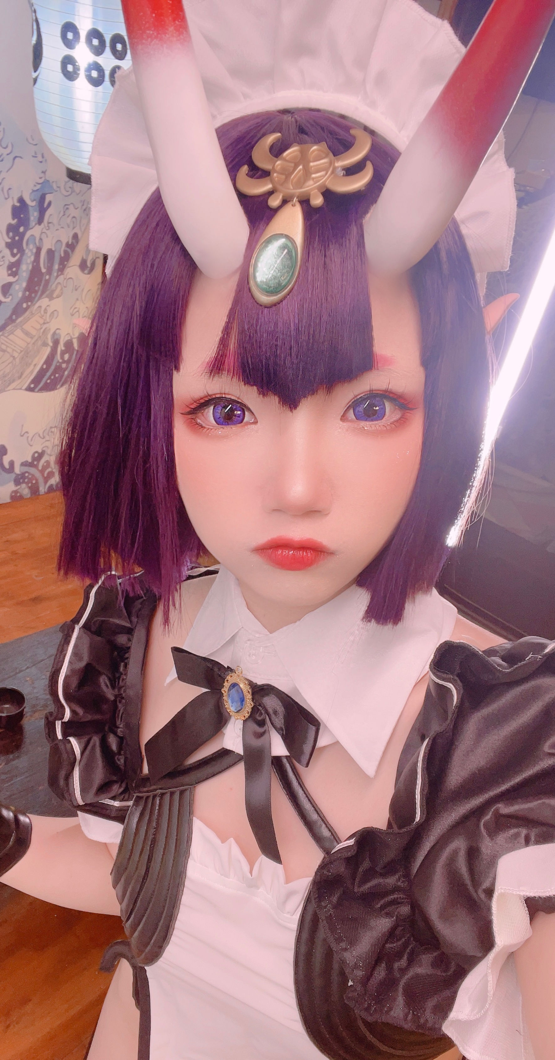 [福利COS] 动漫博主雪晴Astra - 酒吞童子 女仆