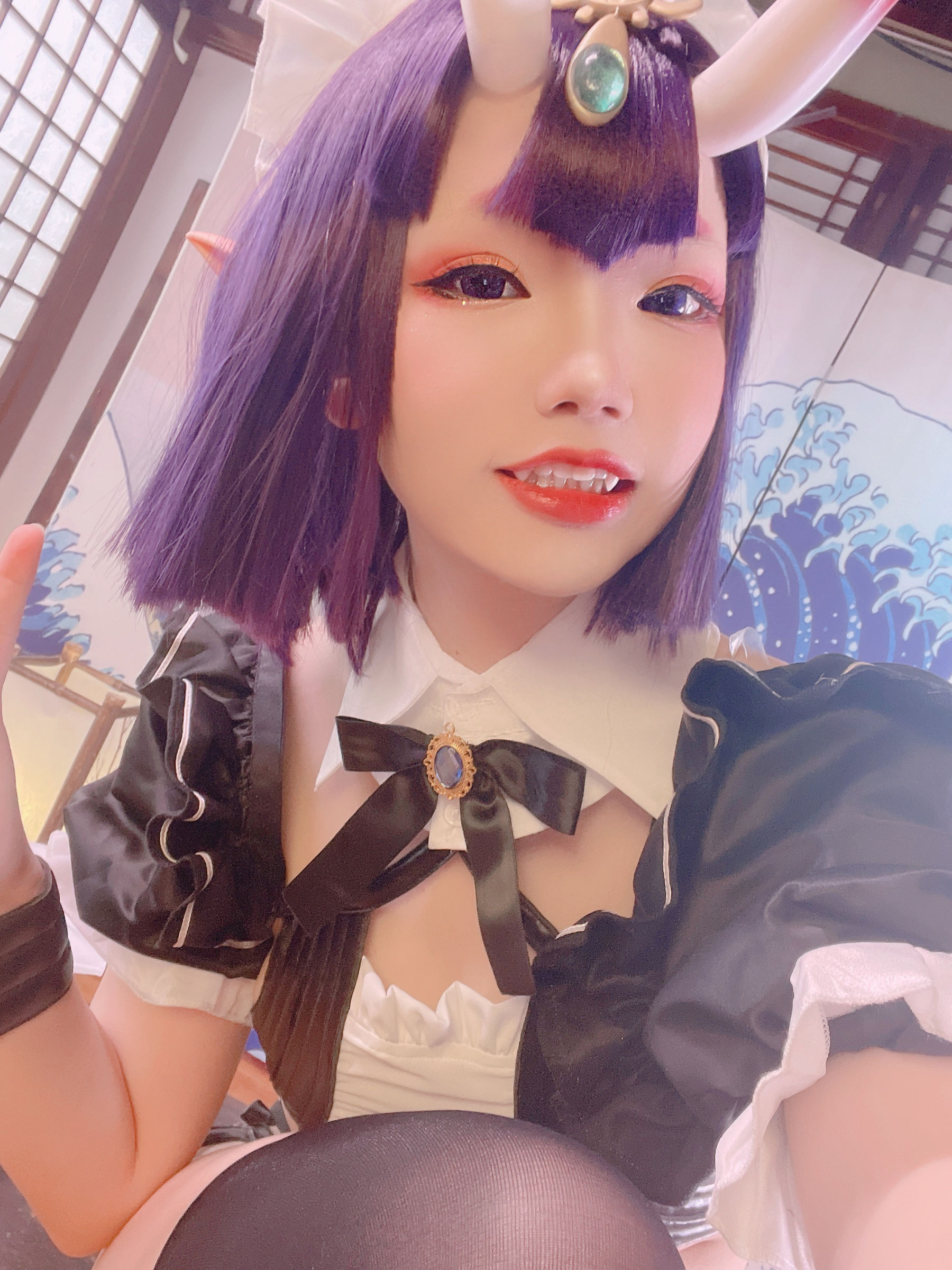 [福利COS] 动漫博主雪晴Astra - 酒吞童子 女仆