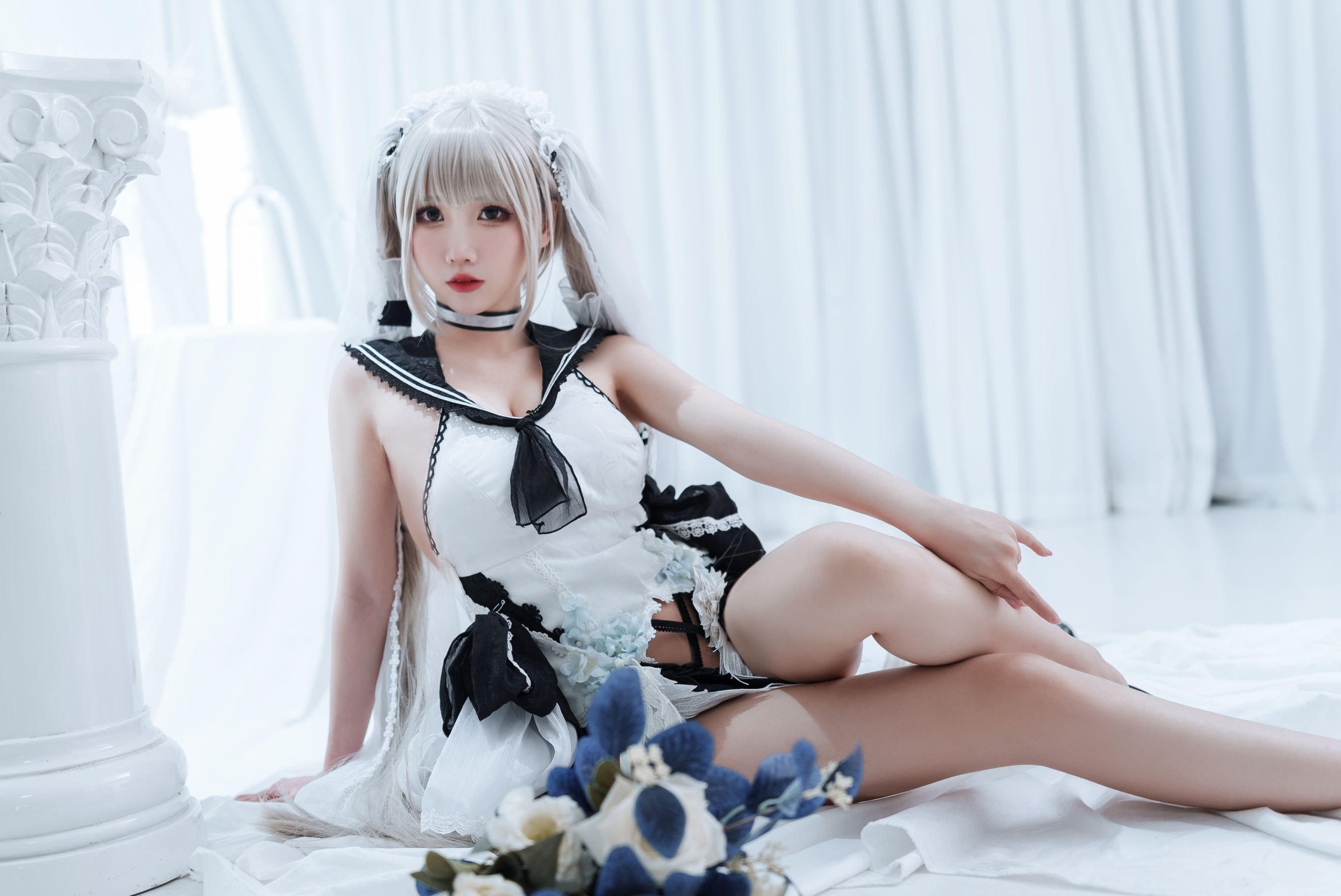 [福利COS] 可爱人气Coser面饼仙儿 - 可畏婚纱