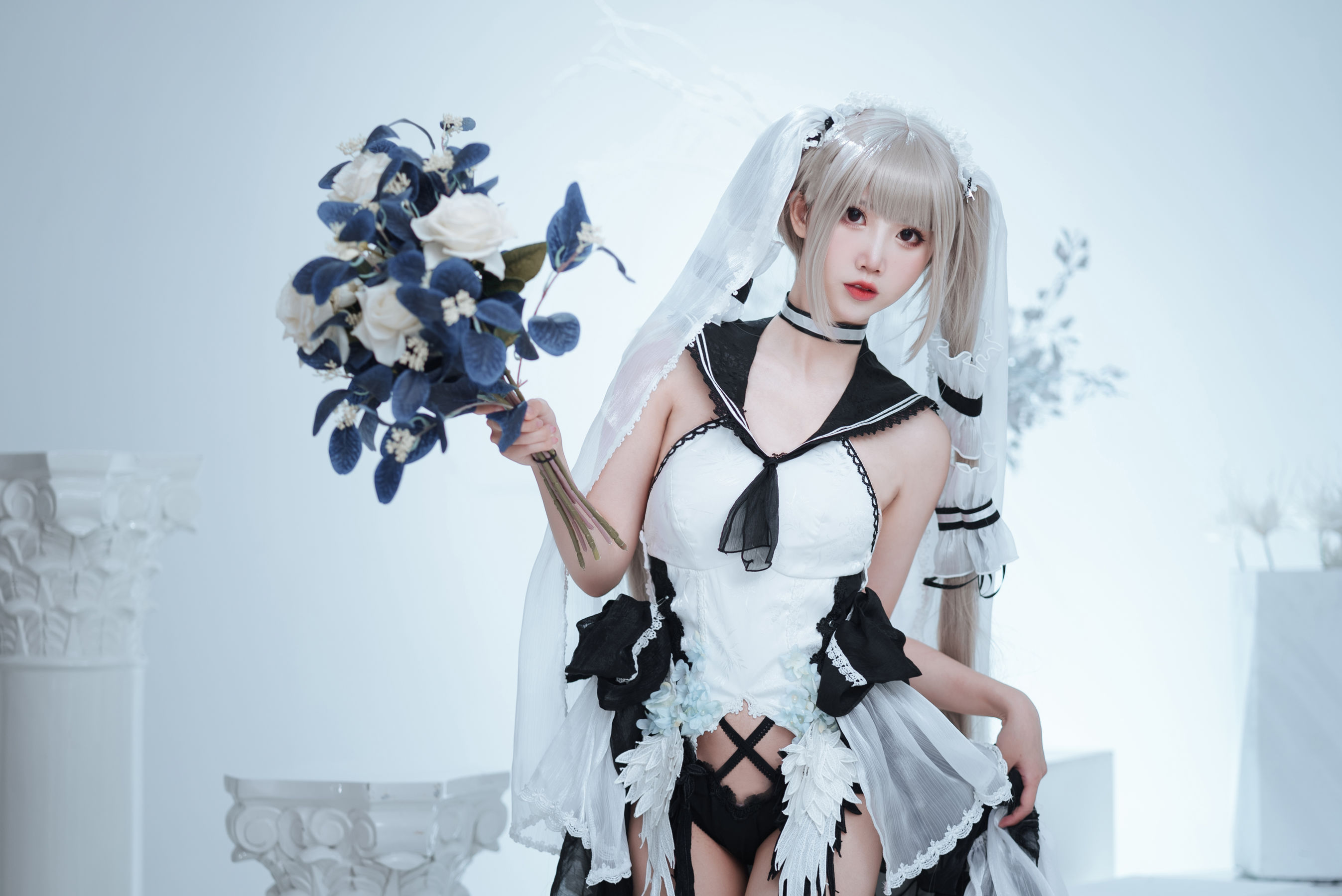 [福利COS] 可爱人气Coser面饼仙儿 - 可畏婚纱