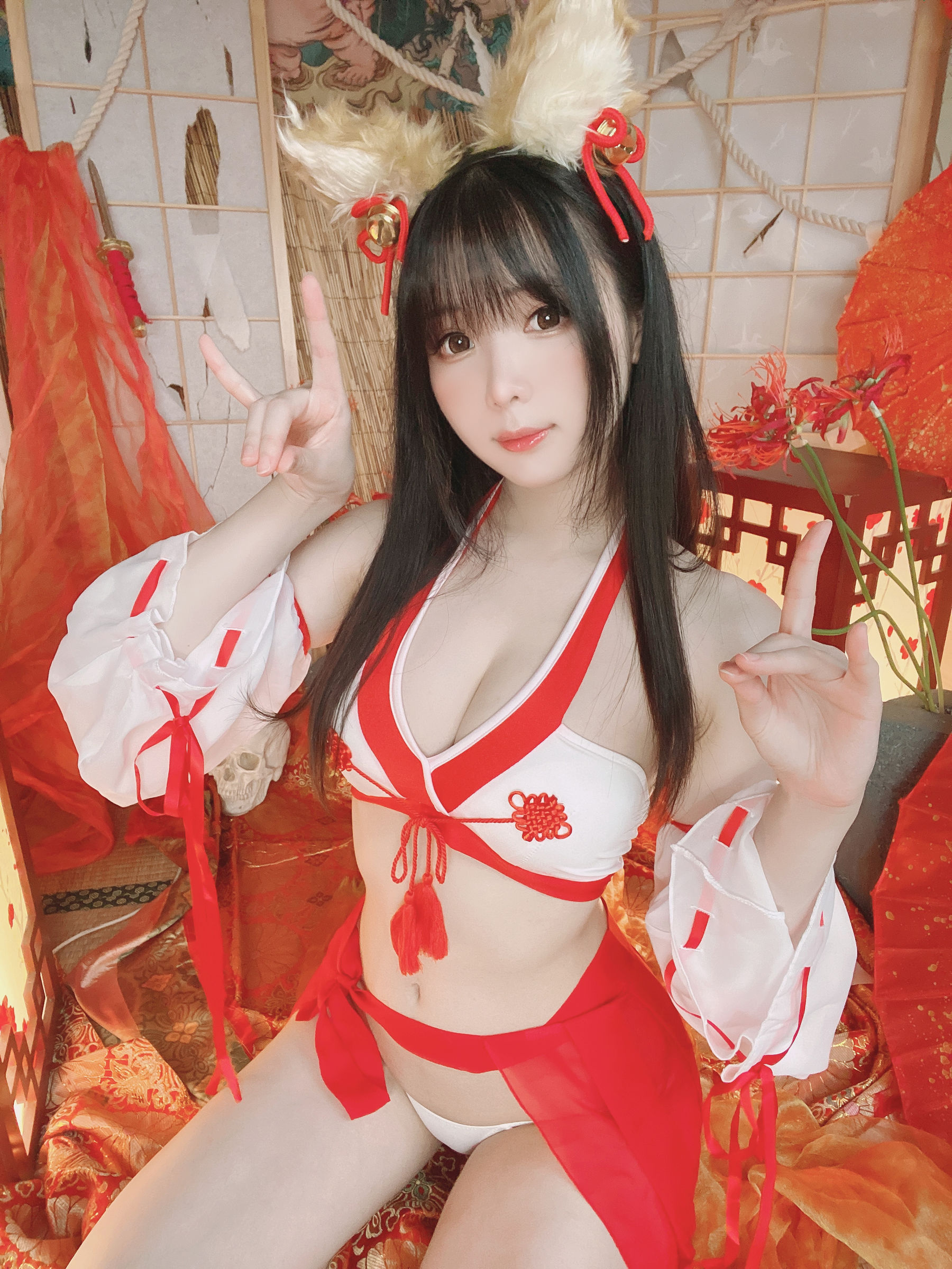 [福利COS] 微博妹纸霜月shimo - きつね巫女さん