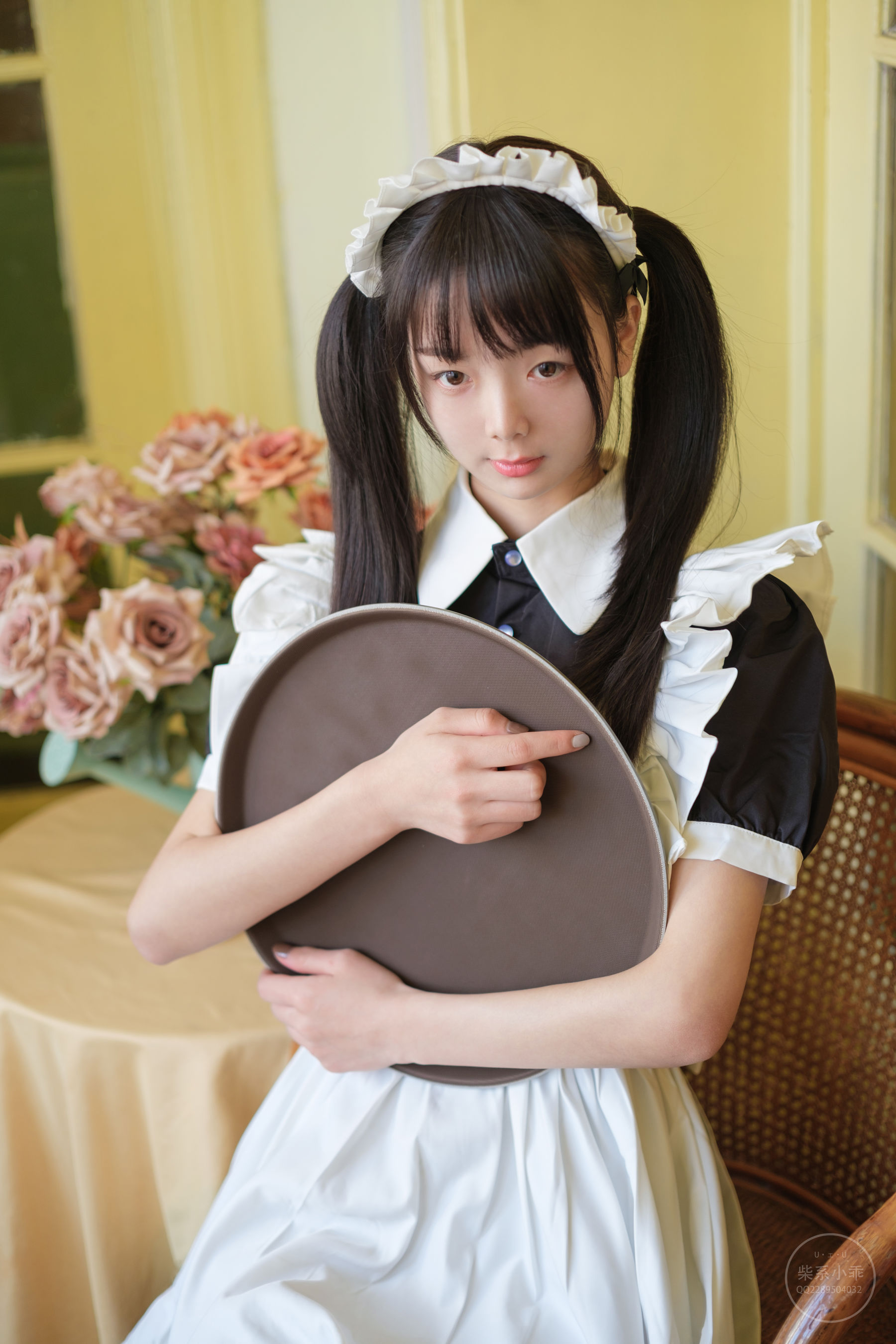 [福利COS] 柴系小乖(稚乖画册) - 夜夜白丝女仆