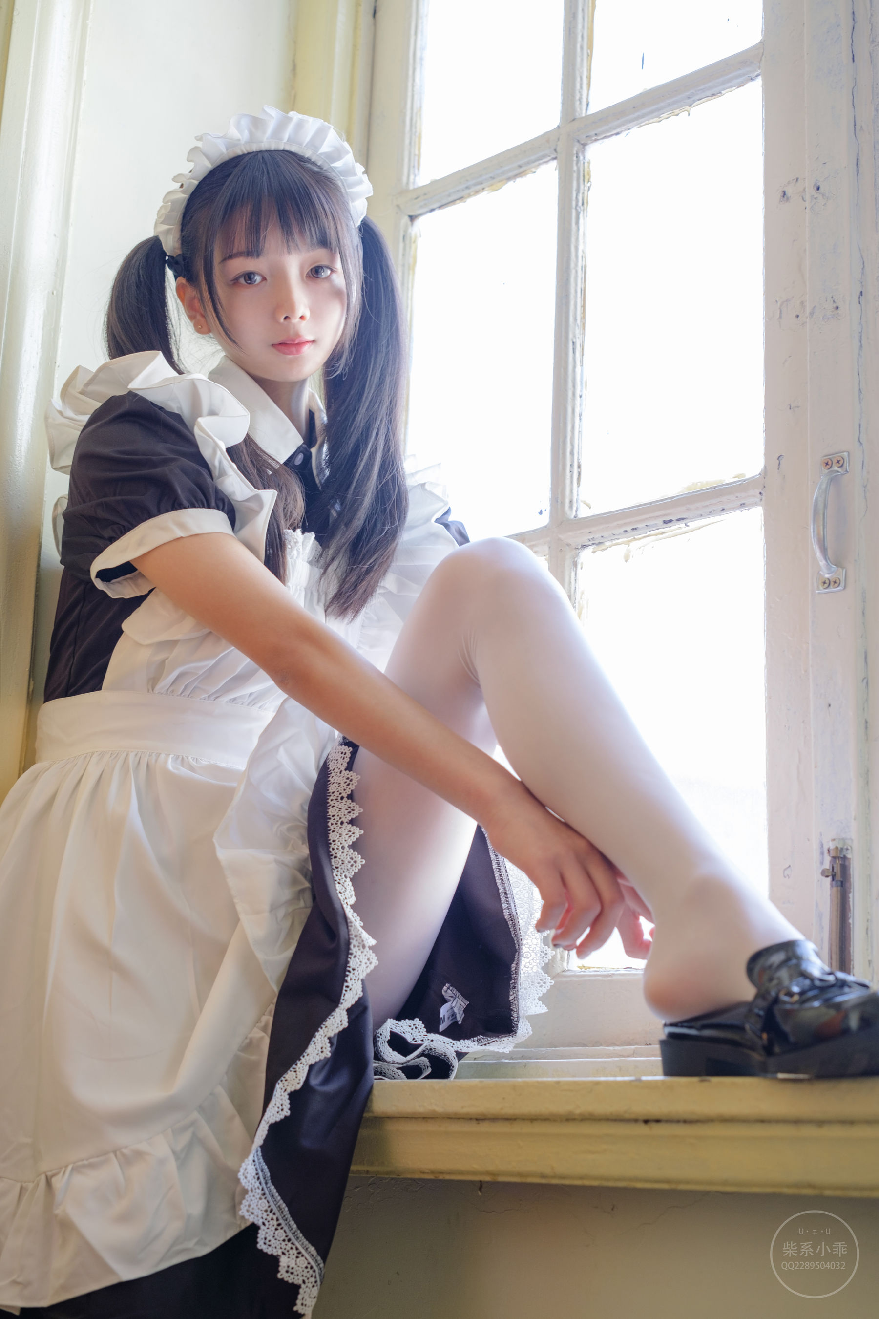 [福利COS] 柴系小乖(稚乖画册) - 夜夜白丝女仆