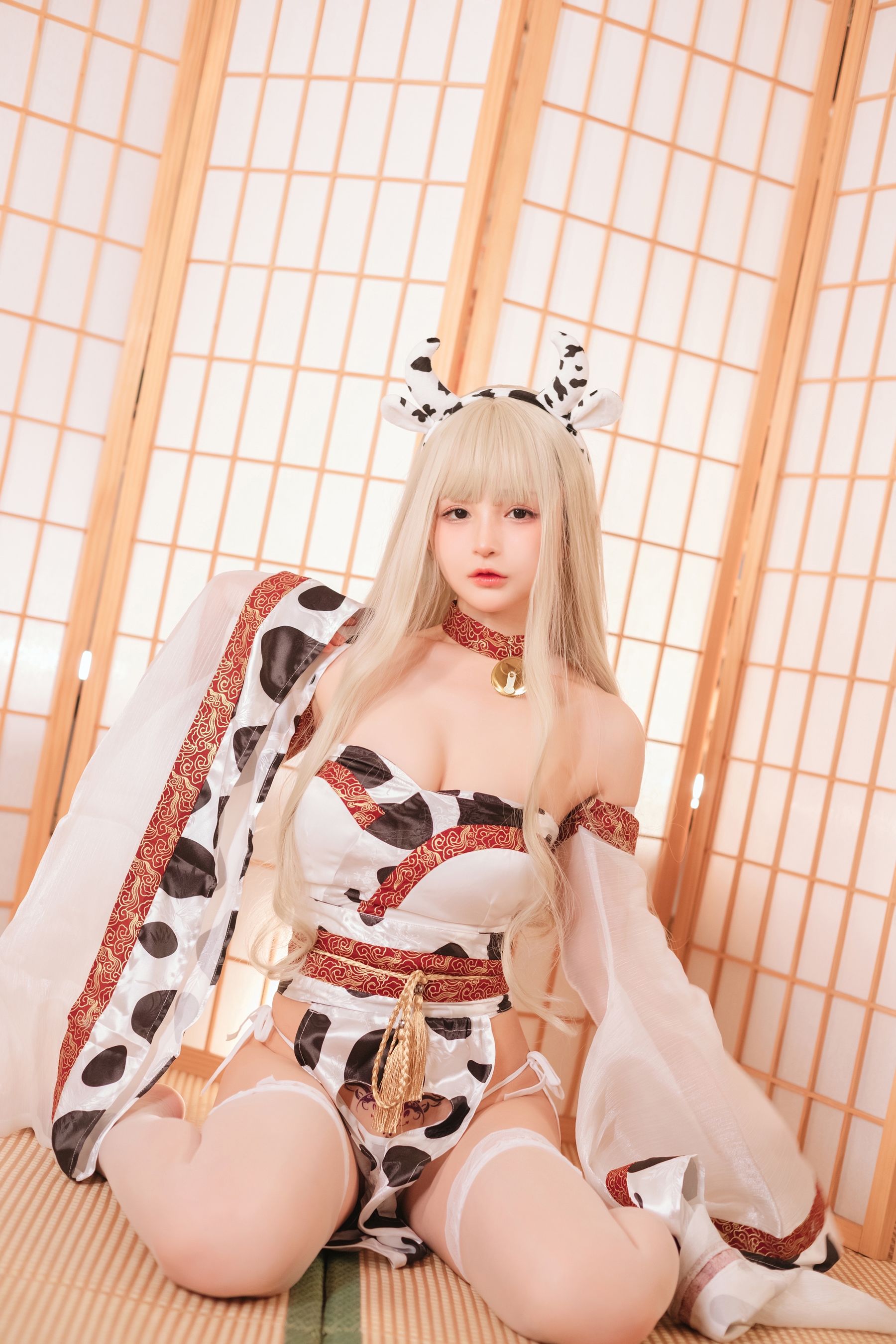 [福利COS] 桜井宁宁 - 牛牛子和服