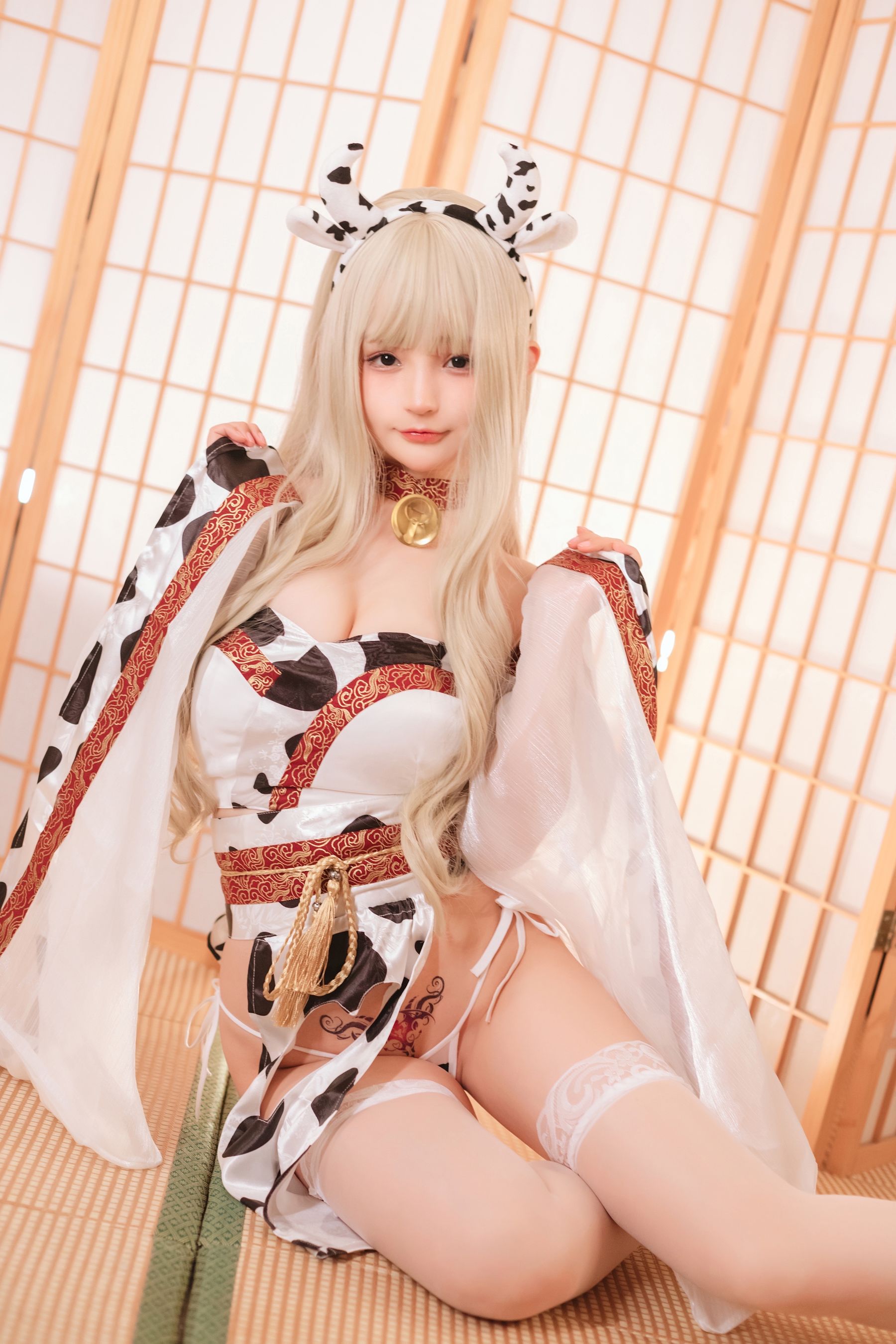 [福利COS] 桜井宁宁 - 牛牛子和服