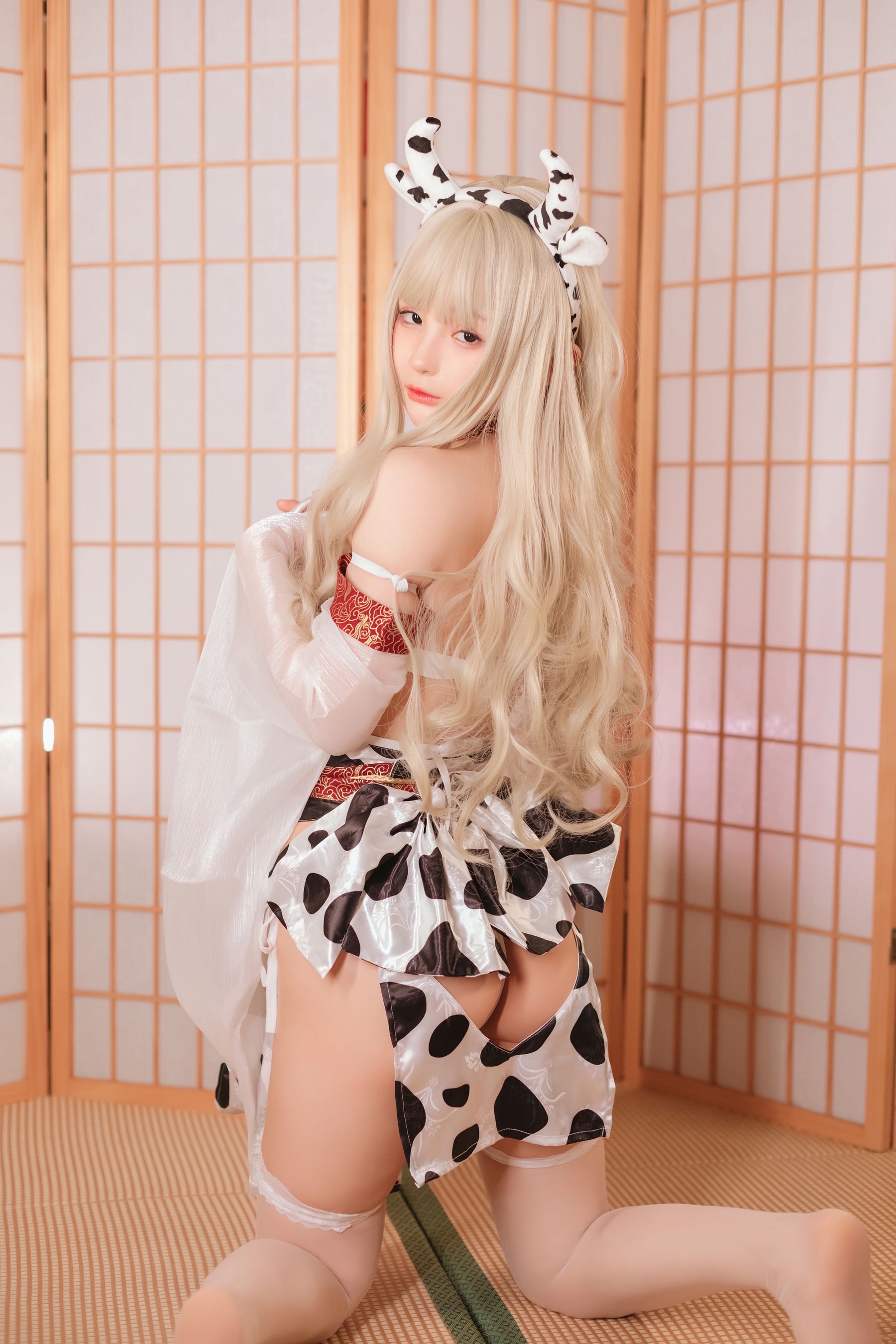[福利COS] 桜井宁宁 - 牛牛子和服