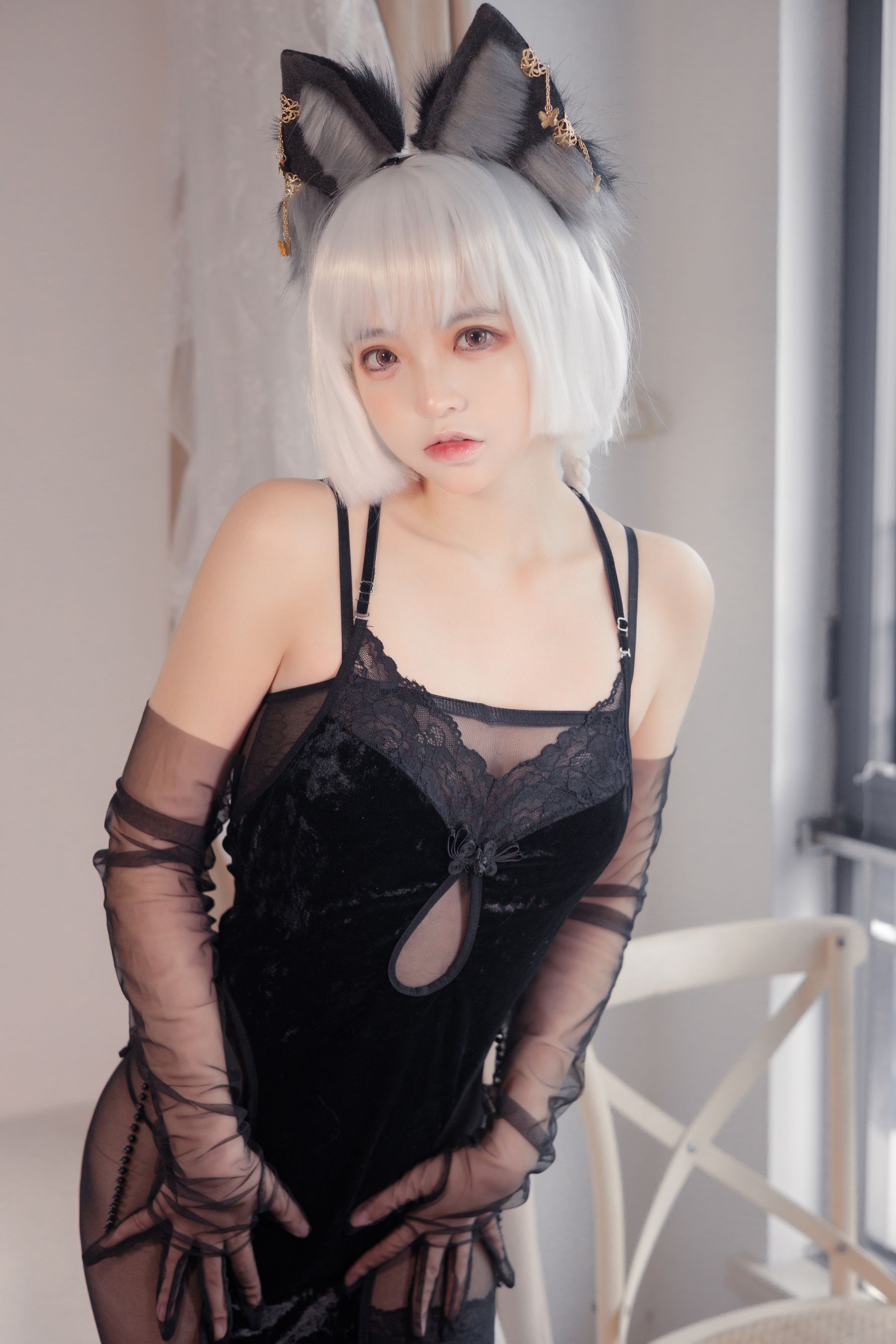 [福利COS] 疯猫ss - 旗袍少女