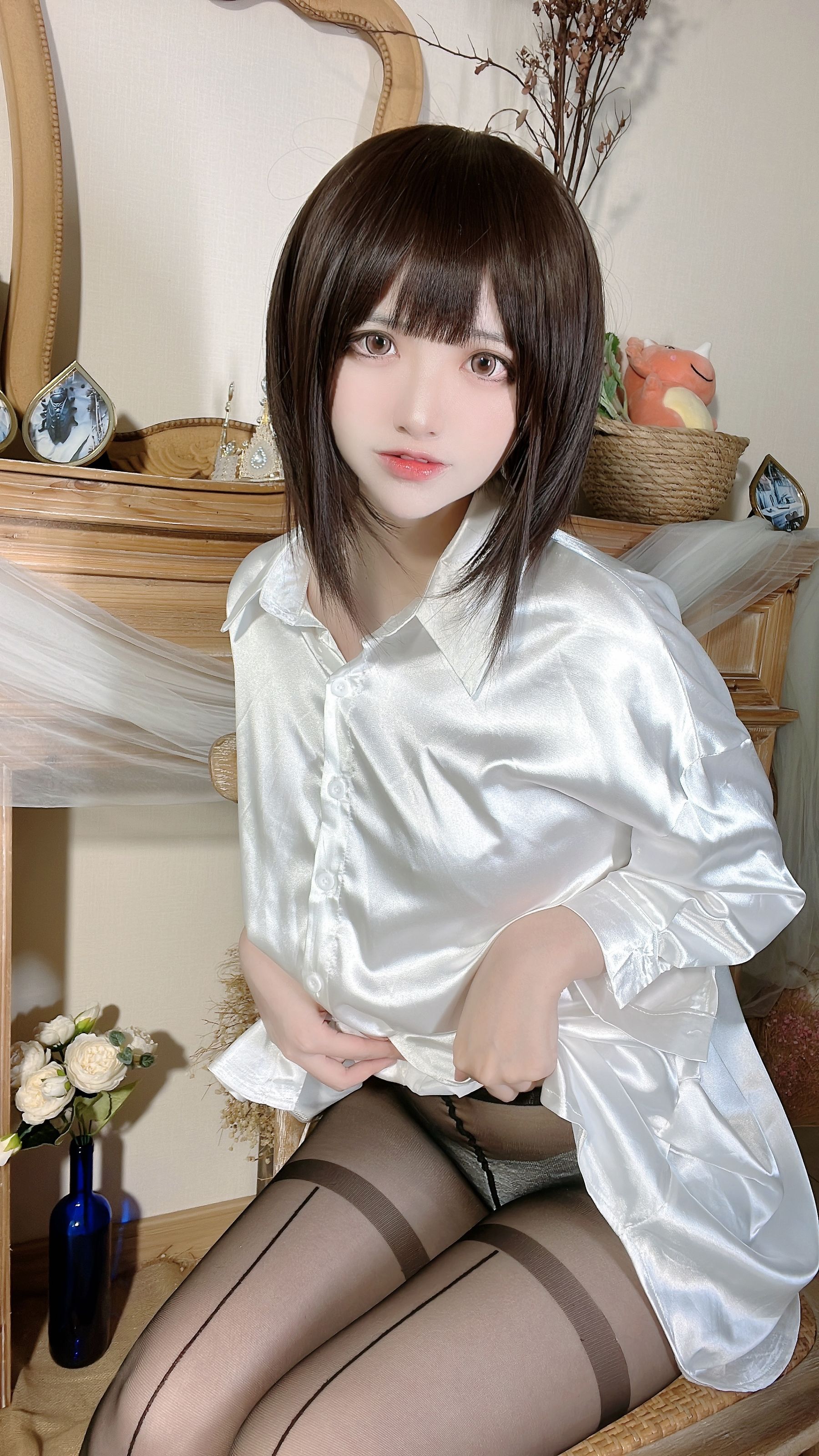 [福利COS] 疯猫ss - 白衬衫少女