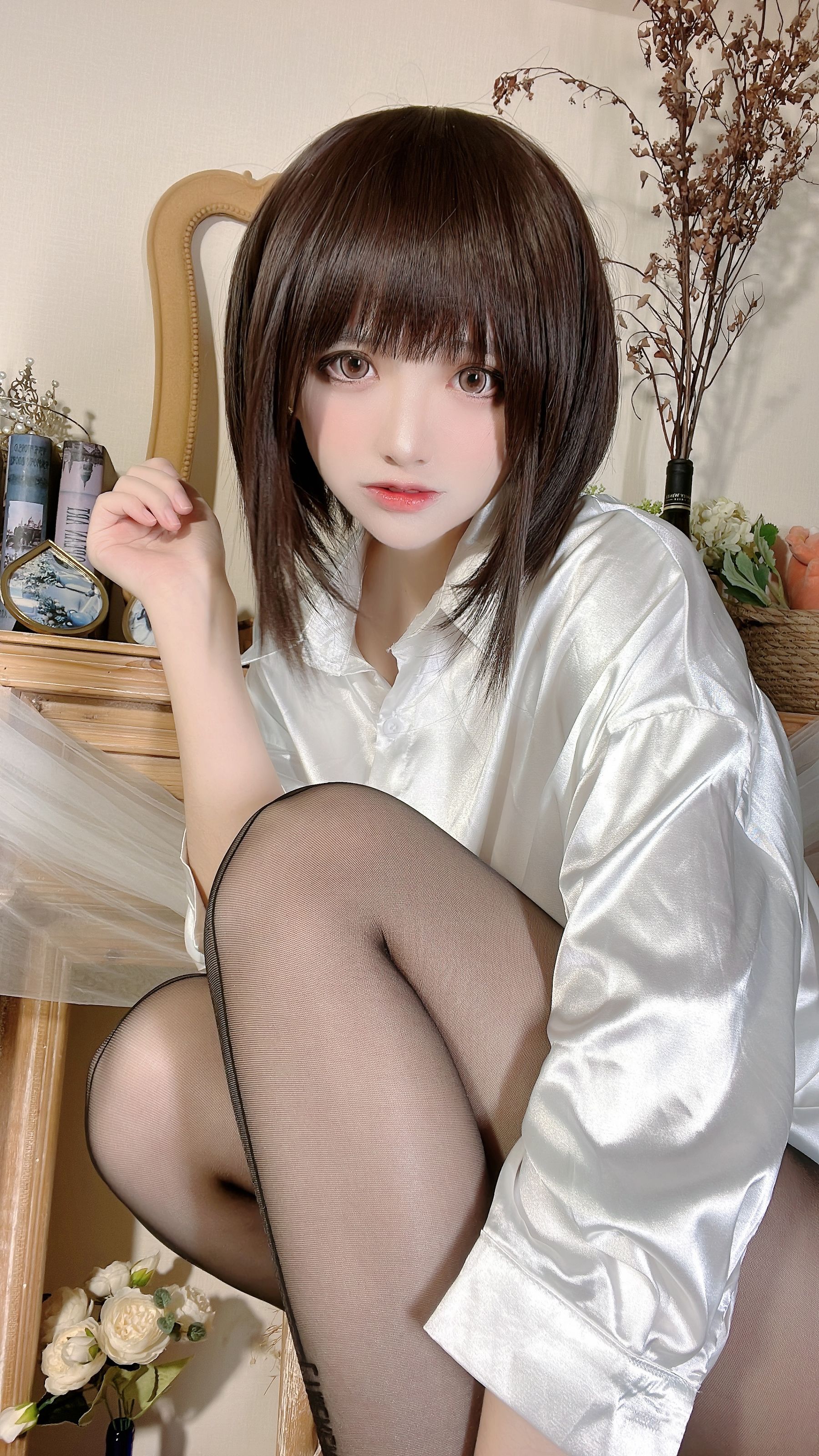 [福利COS] 疯猫ss - 白衬衫少女