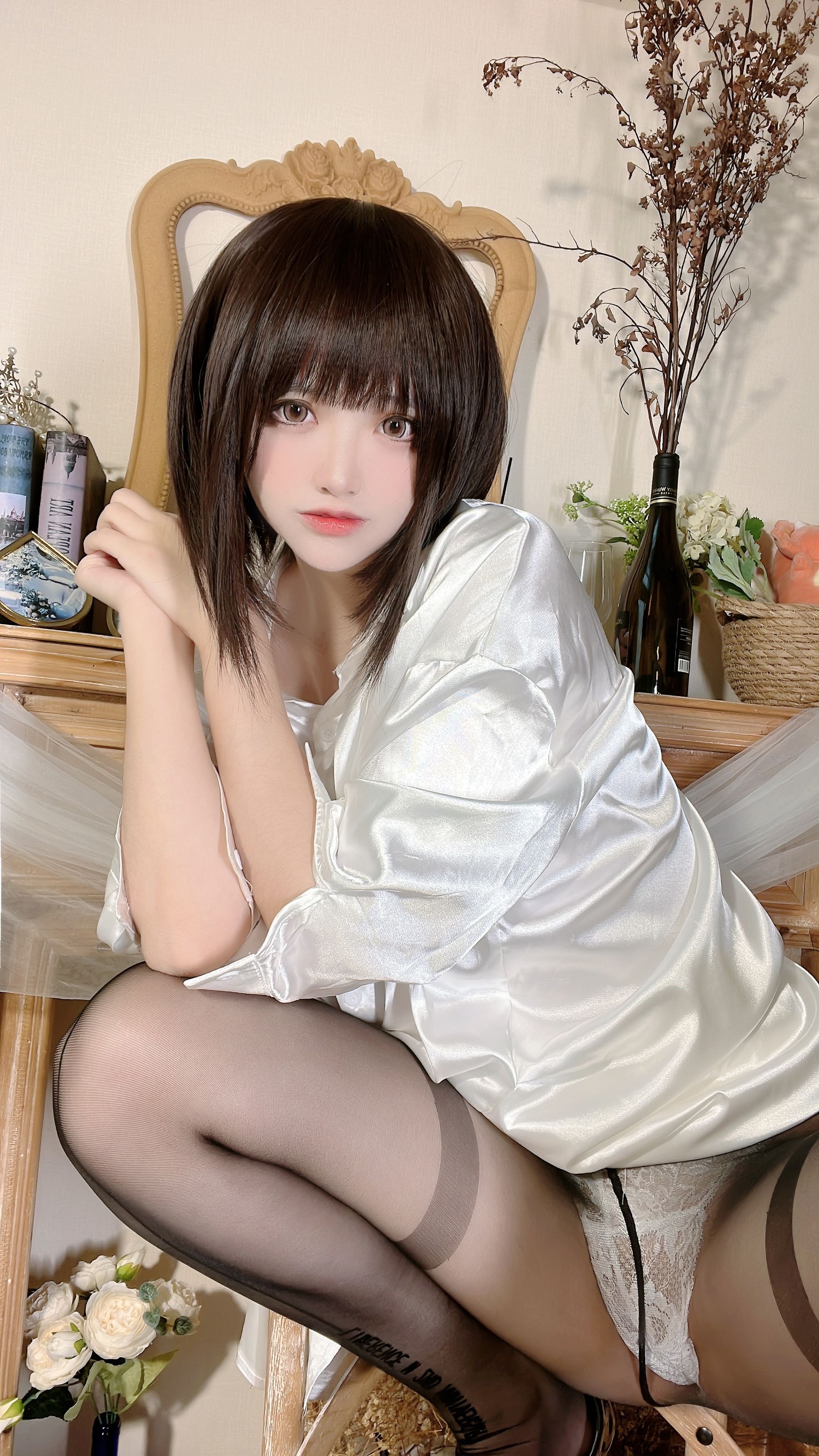 [福利COS] 疯猫ss - 白衬衫少女