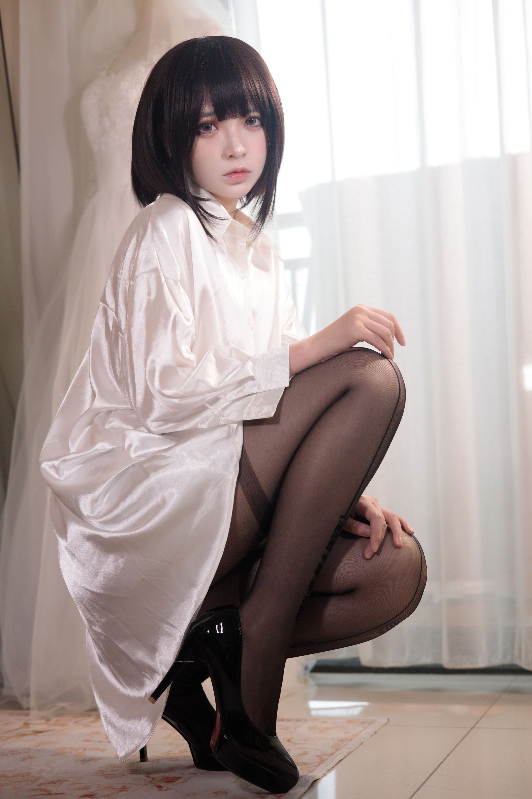 [福利COS] 疯猫ss - 白衬衫少女