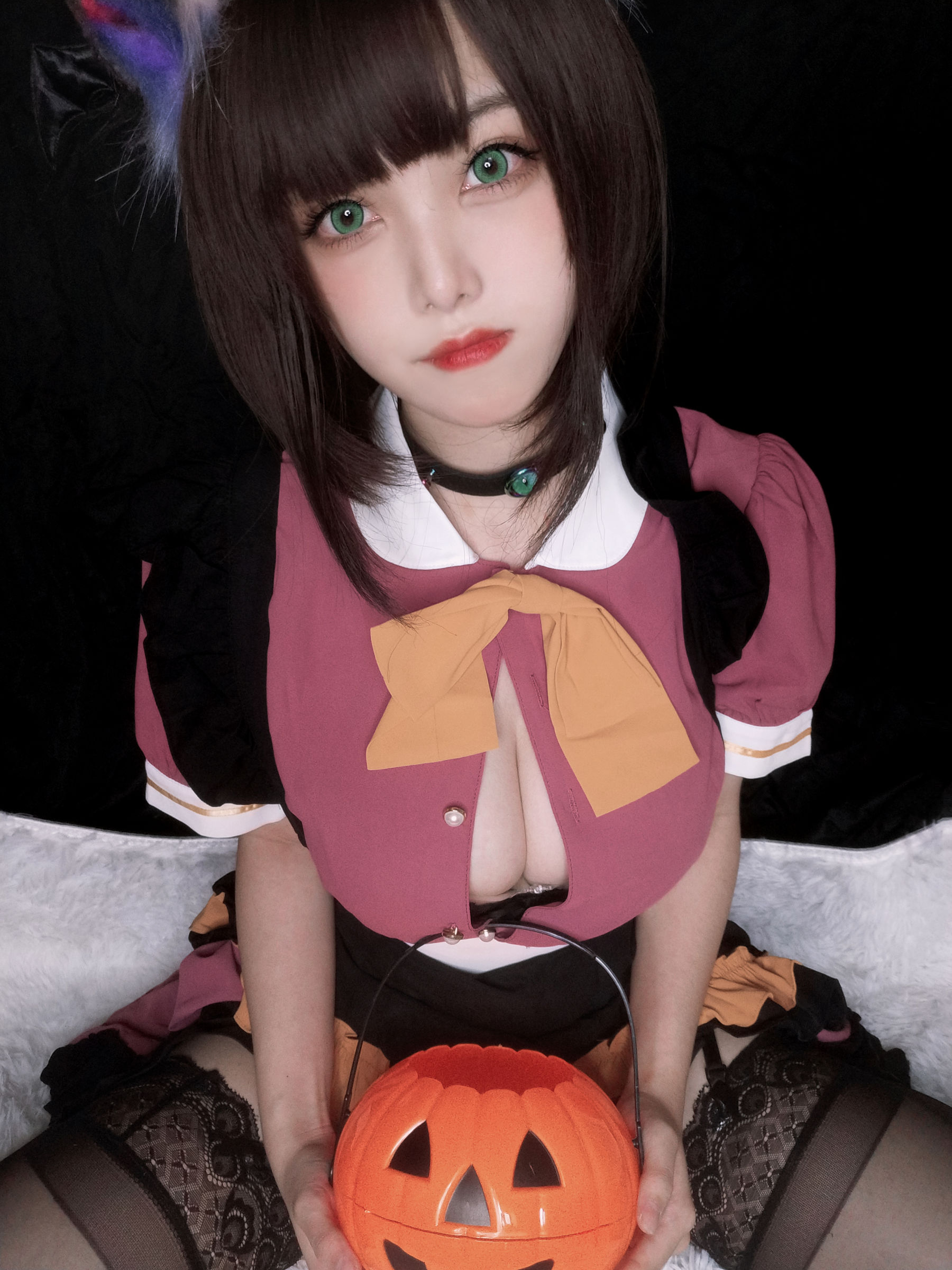 [福利COS] 萌系小姐姐蜜汁猫裘 - 万圣节