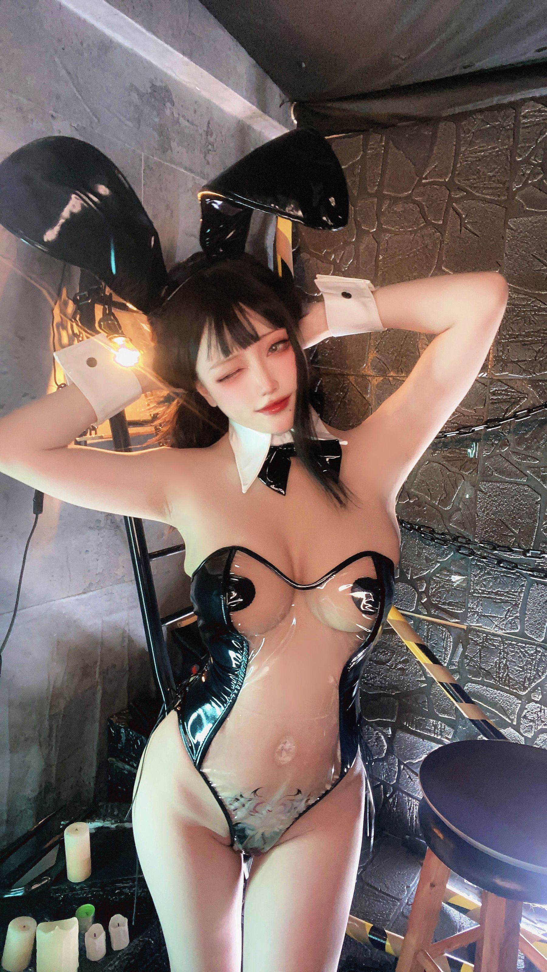 [福利COS] 起司块wii - 透明兔女郎