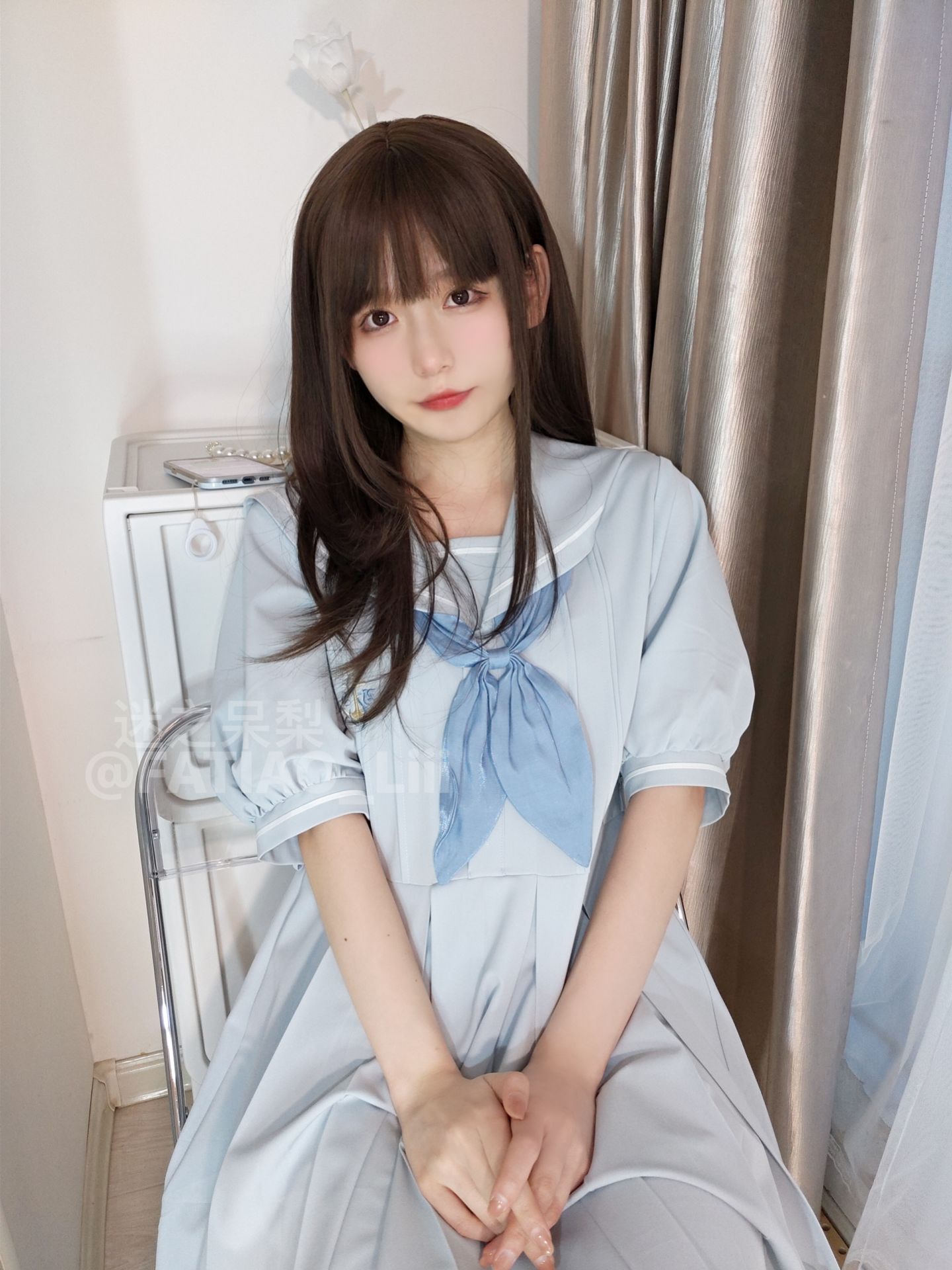 [福利COS] 迷之呆梨(发条少女)[fantia] - 白ストッキング後輩