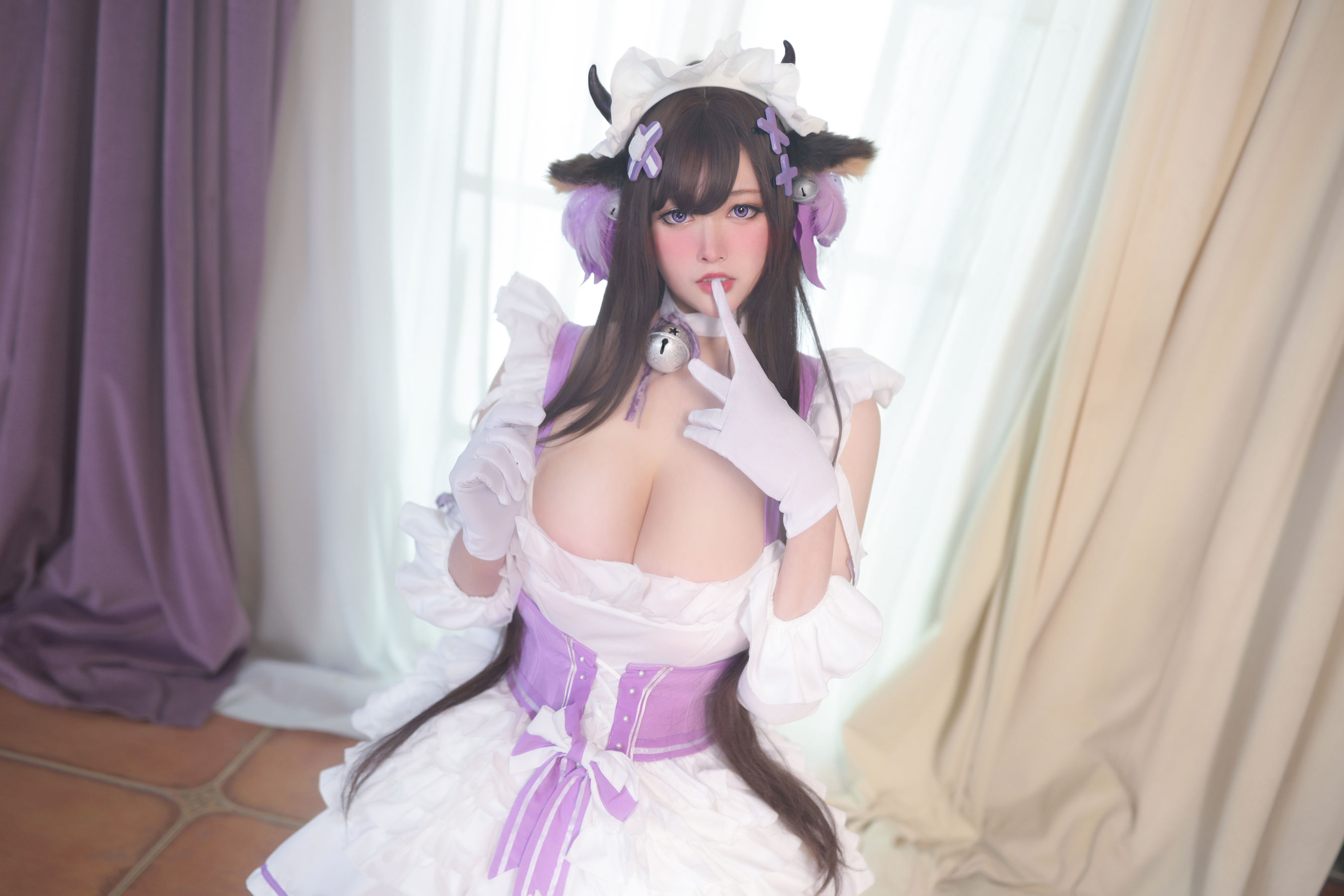 [福利COS] 高颜值coser念念_D - 斯卡哈牛牛女仆