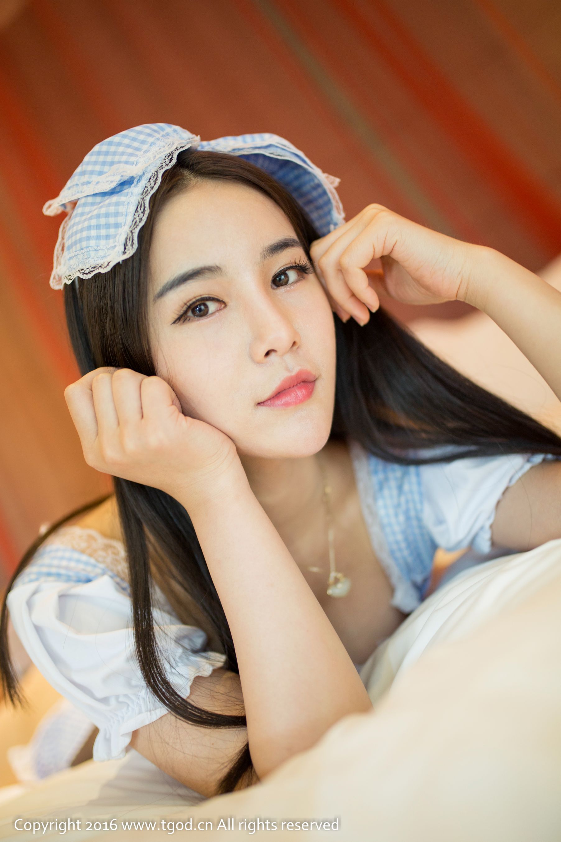 Miko《性感女仆、蕾丝翘臀诱惑》 [推女神TGOD]