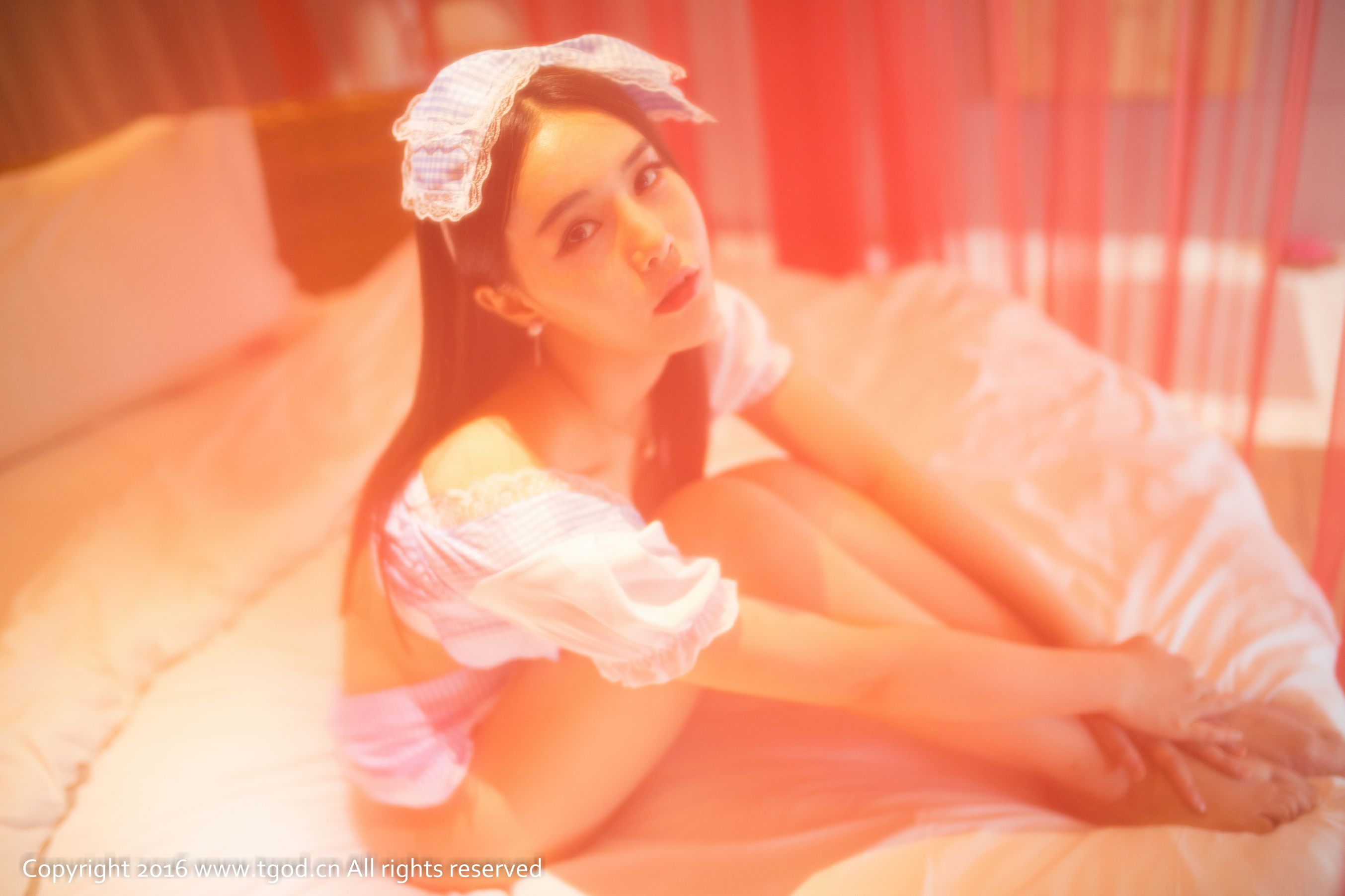 Miko《性感女仆、蕾丝翘臀诱惑》 [推女神TGOD]