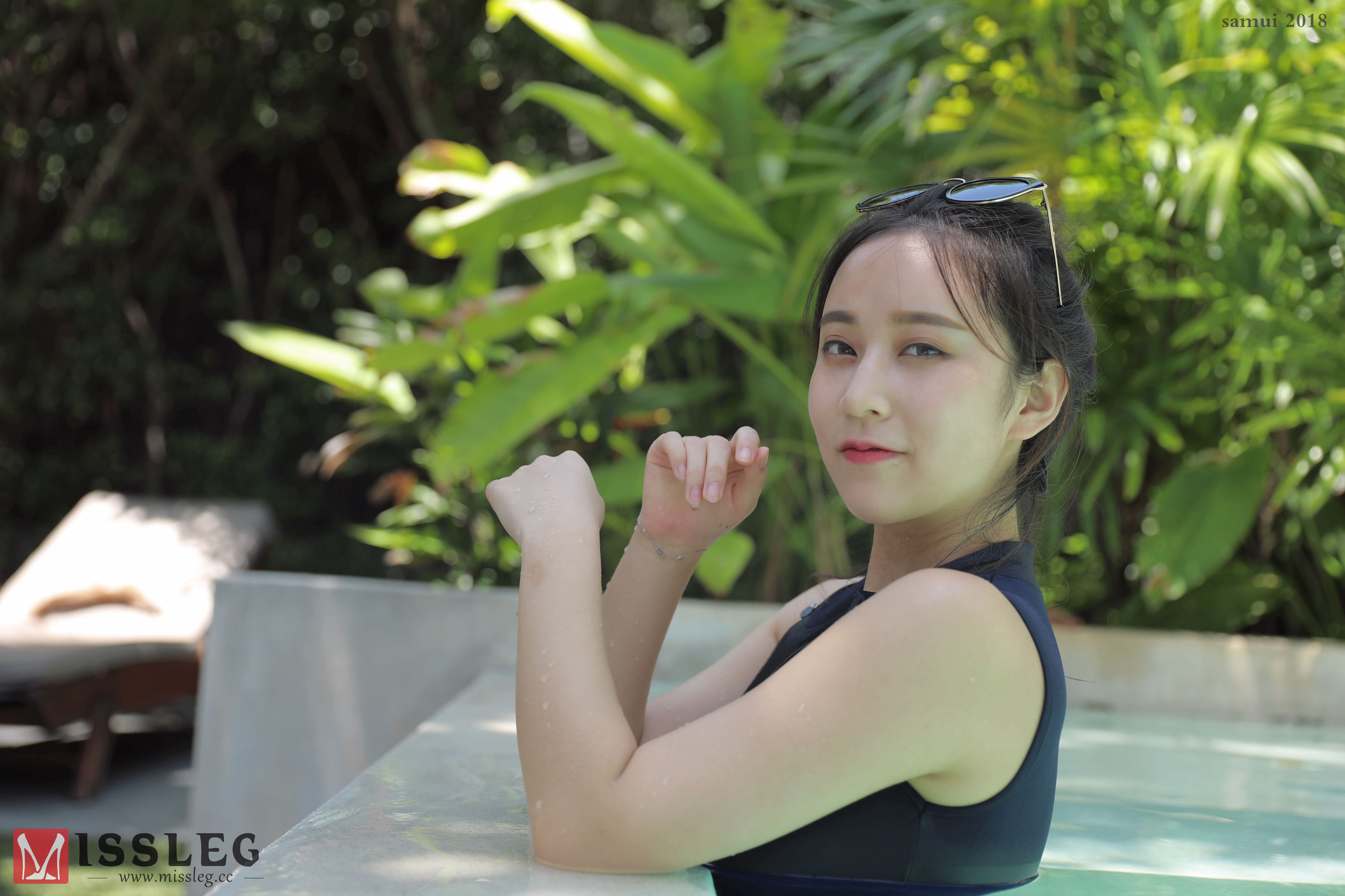 [蜜丝MISSLEG] 苏梅岛旅拍众筹系列 L002 乔依琳 透视白纱