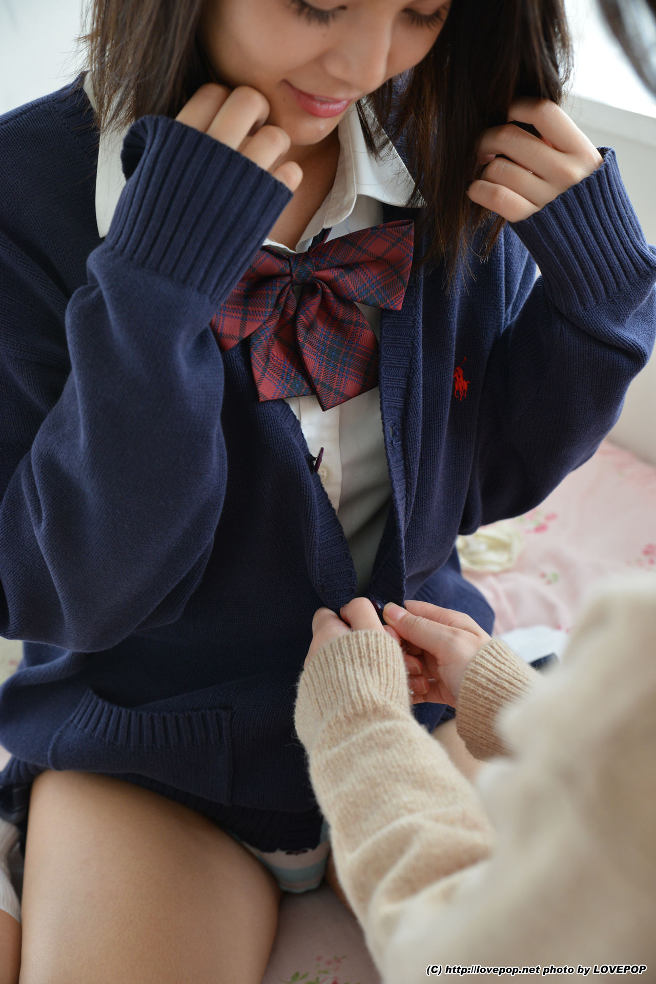 [LOVEPOP] Tsubasa Akimoto 秋本翼&Ria Sato 佐藤理亜 Uniform cardigan - PPV