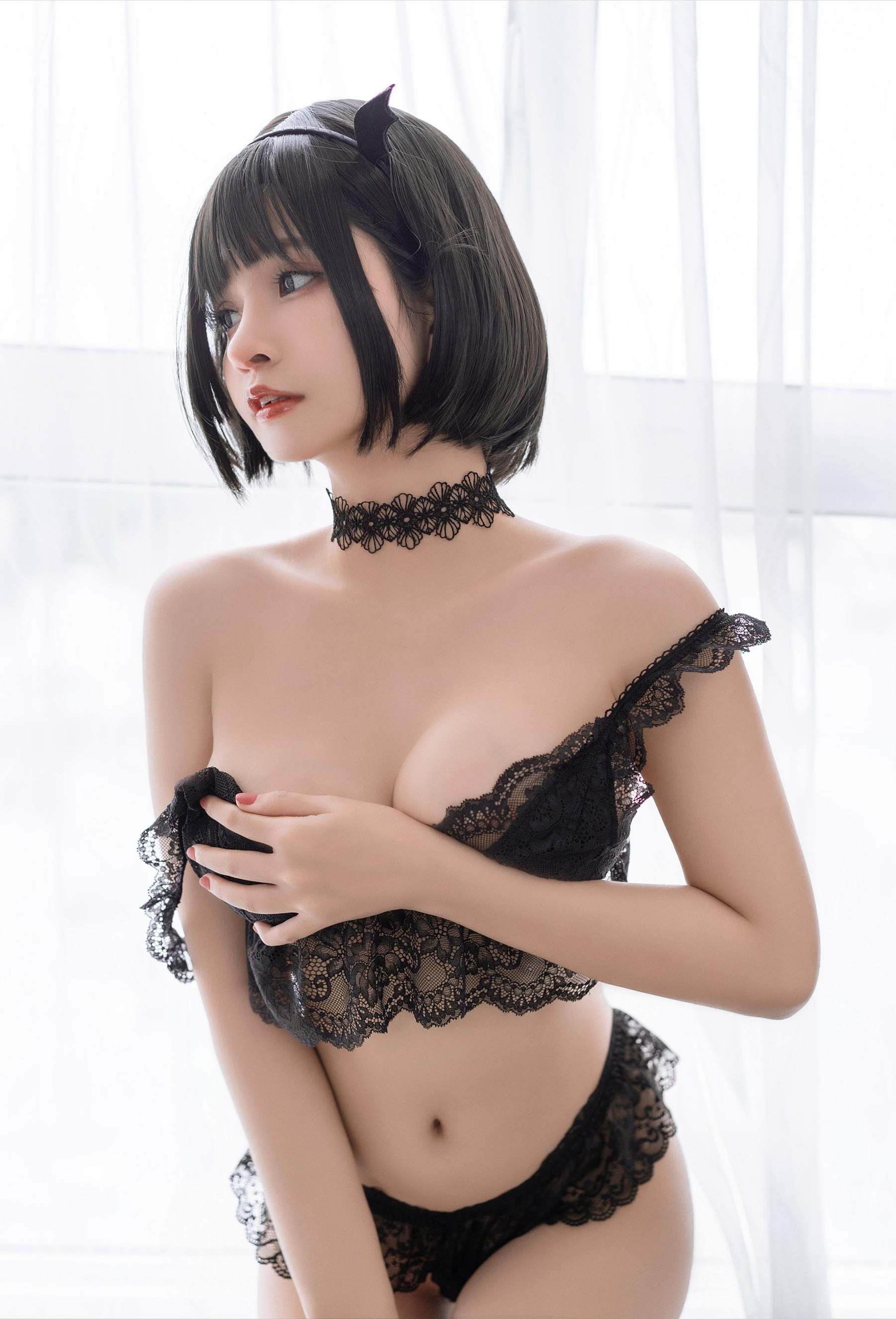 [福利COS] Azami福利 - Black Lace