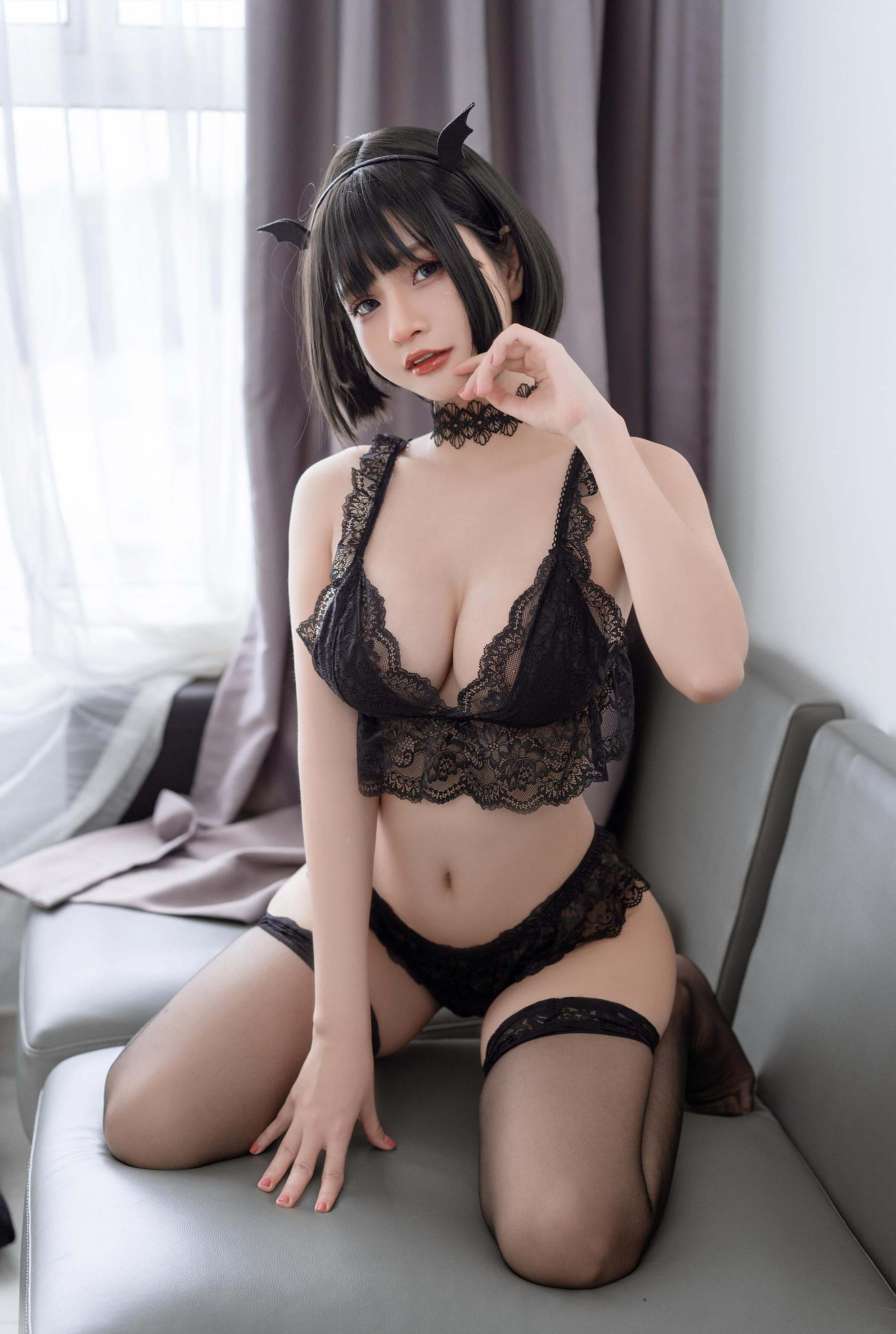 [福利COS] Azami福利 - Black Lace