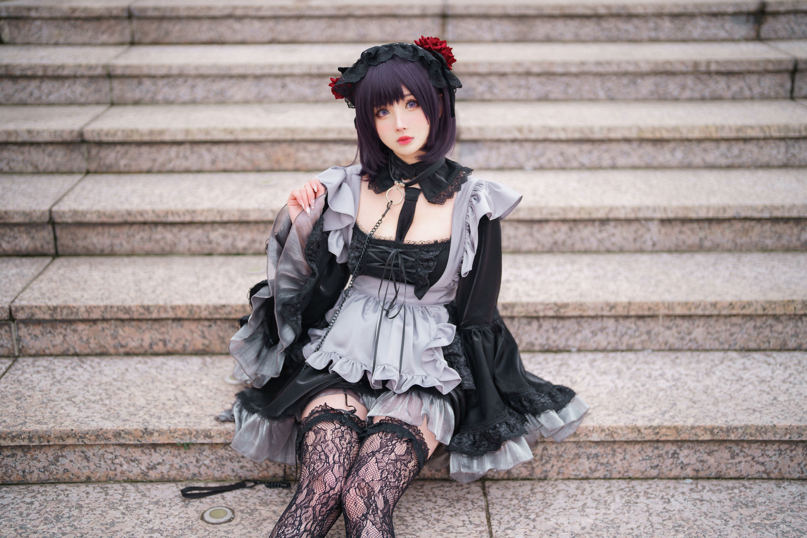 [福利COS] COS福利rioko凉凉子(肉扣热热子) - 黑江雫 漫展篇 海梦
