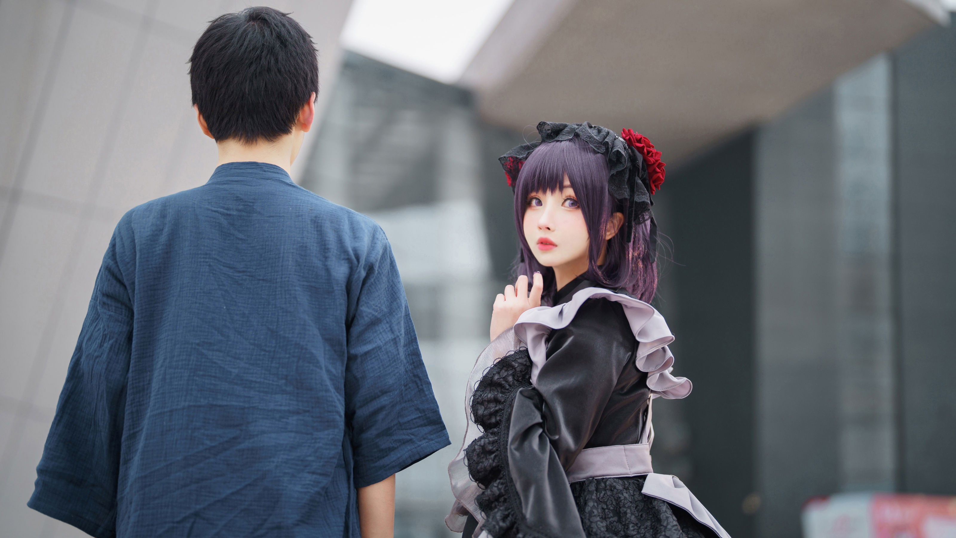 [福利COS] COS福利rioko凉凉子(肉扣热热子) - 黑江雫 漫展篇 海梦