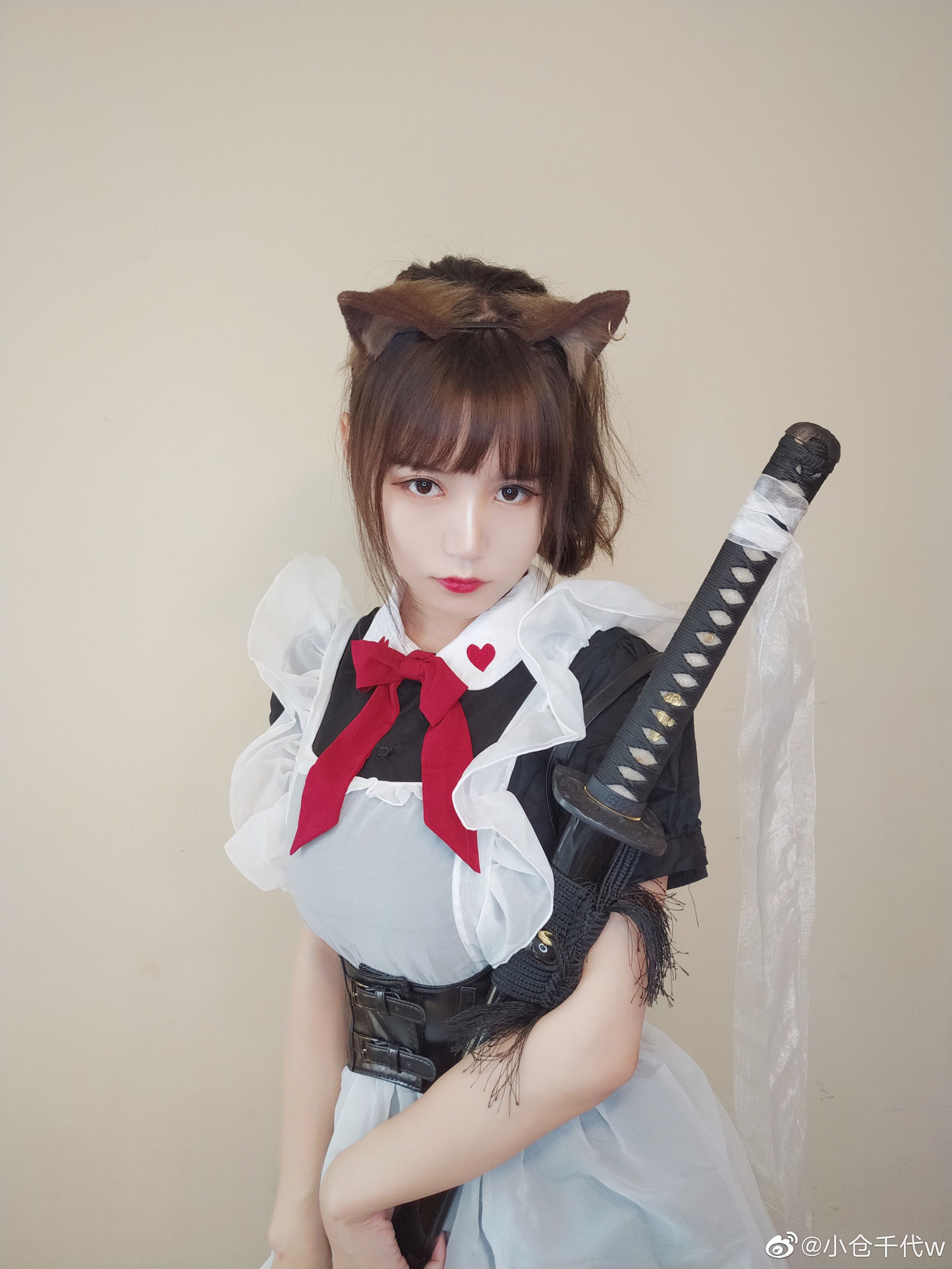 [福利COS] 动漫博主小仓千代w - 带刀女仆