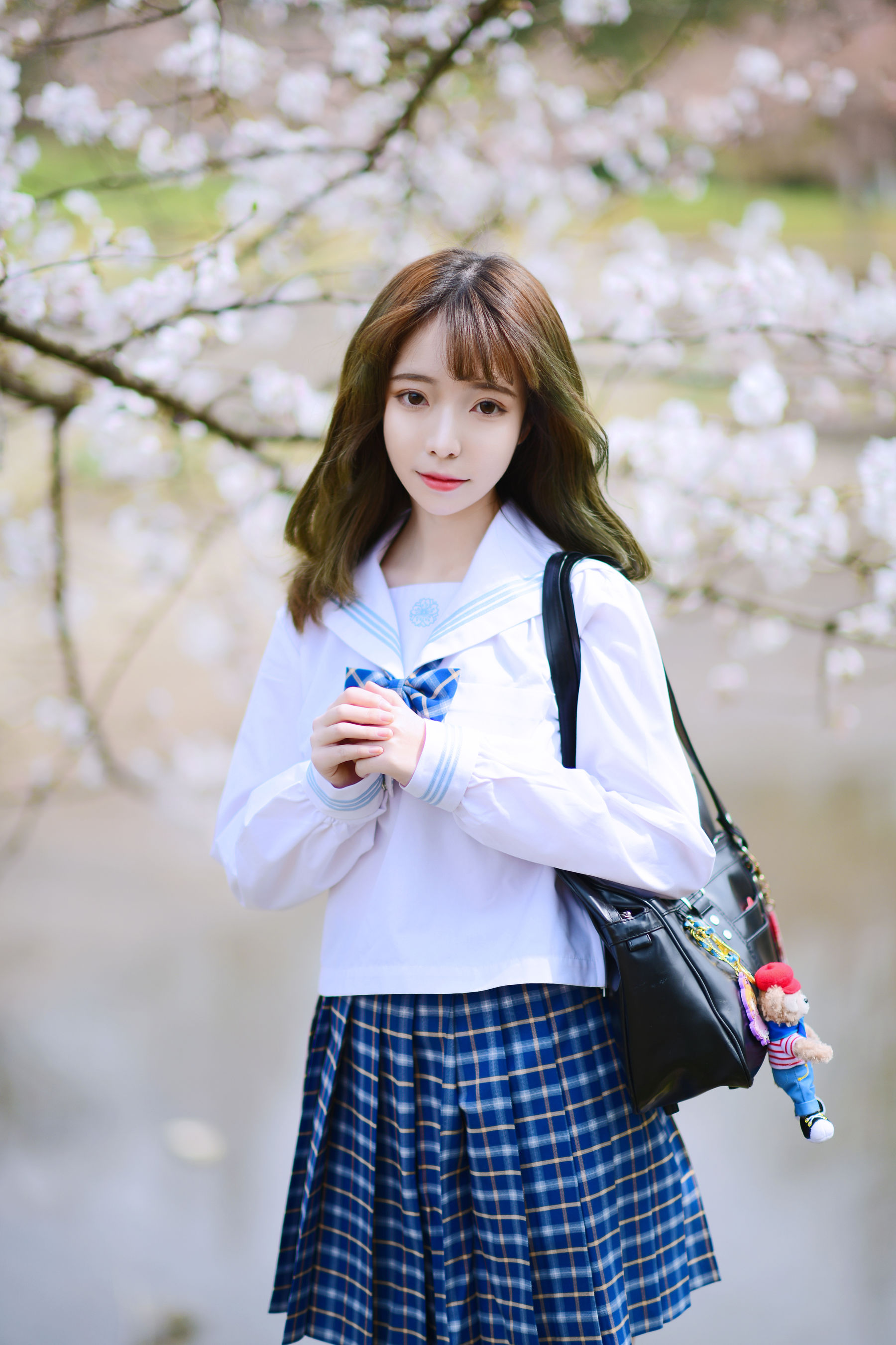 [福利COS] 可爱妹子Fushii_海堂 - 樱花树下