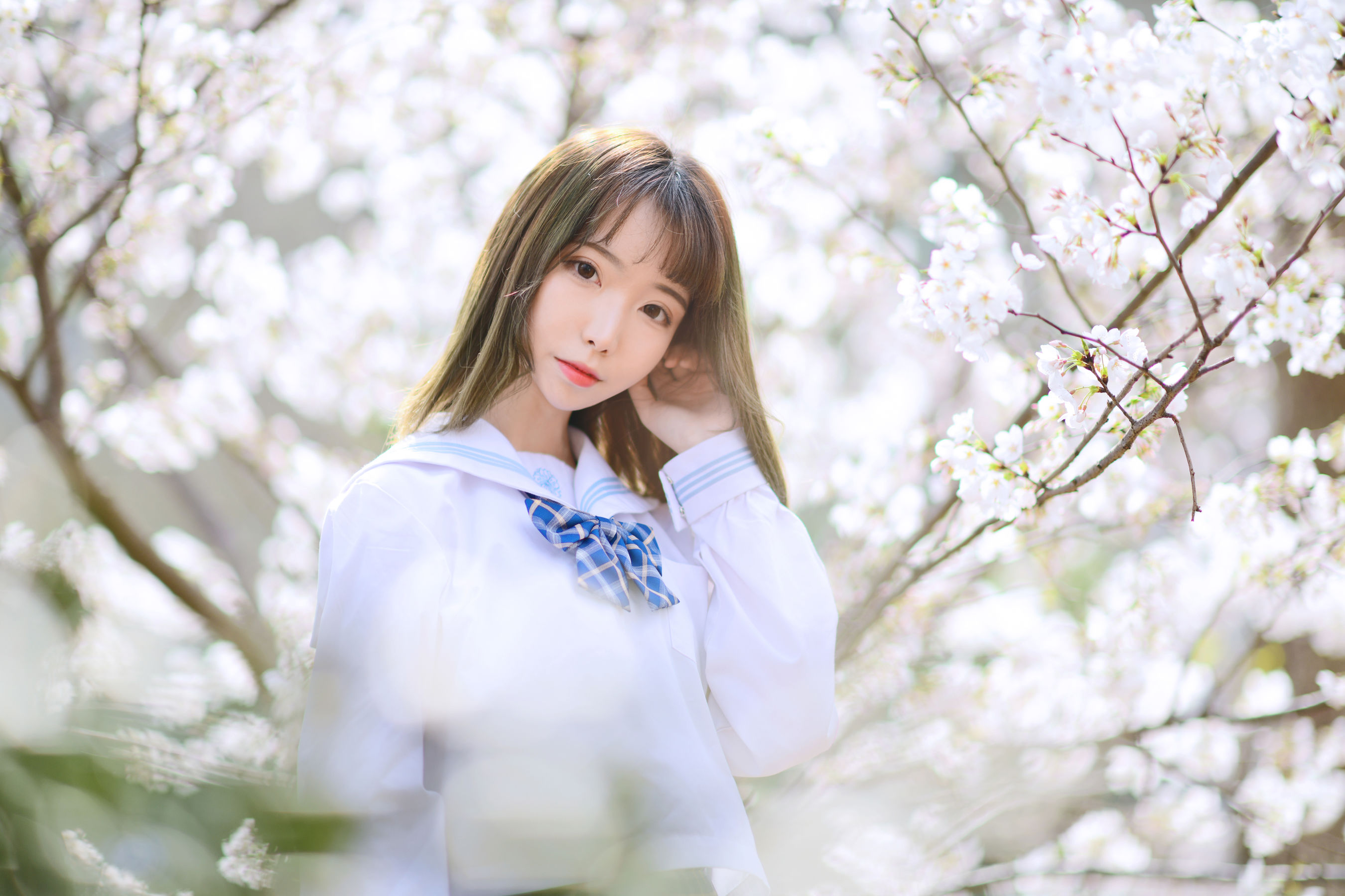 [福利COS] 可爱妹子Fushii_海堂 - 樱花树下