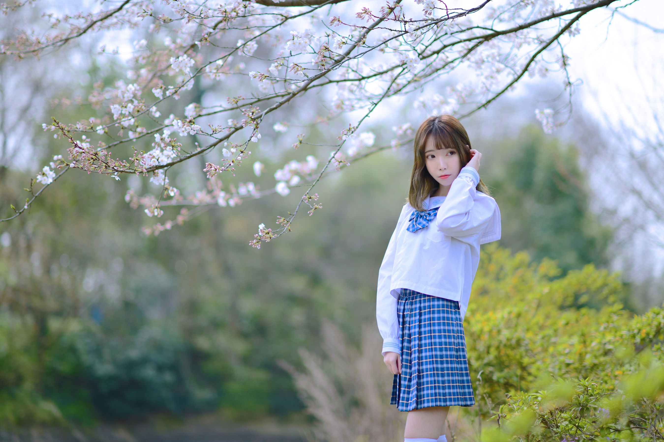 [福利COS] 可爱妹子Fushii_海堂 - 樱花树下