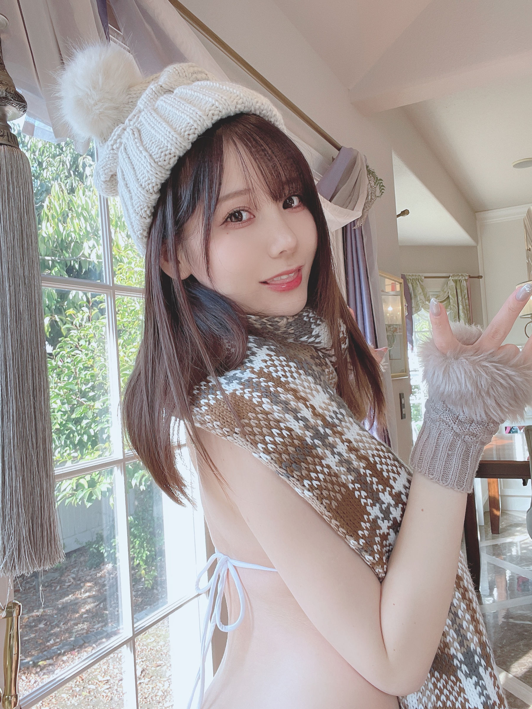 [福利COS] 日本甜美COSERけんけん[fantia] 20220114-ビキニマフラー