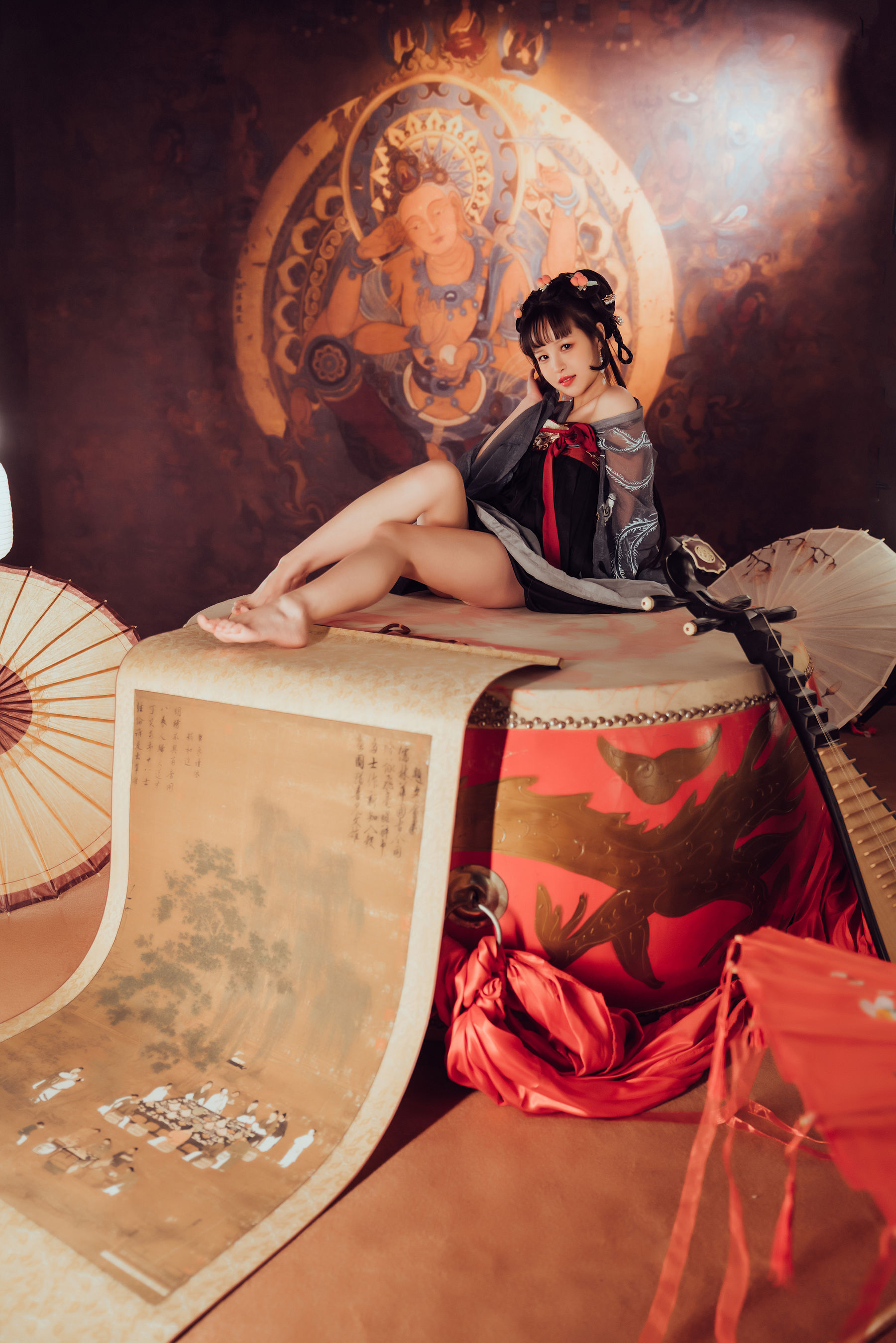 [福利COS] 美少女晕崽 - 小琵琶精