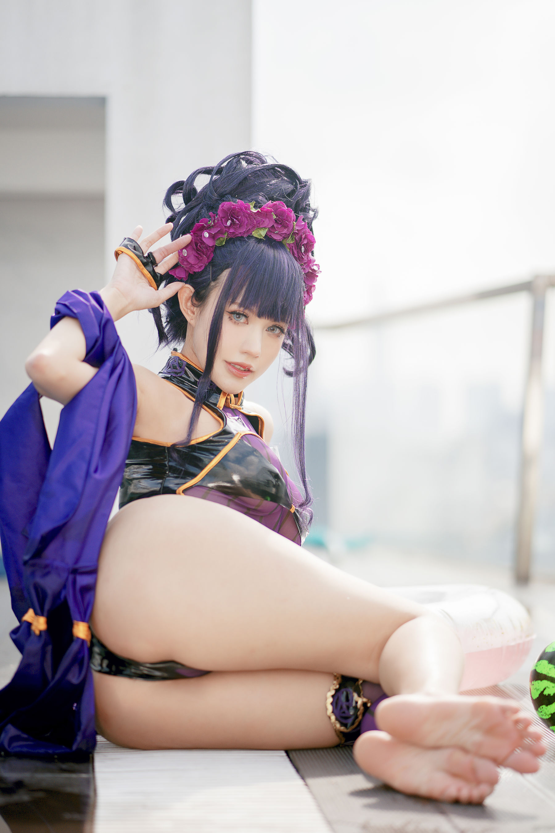 [福利COS] PingPing - 紫式部泳装