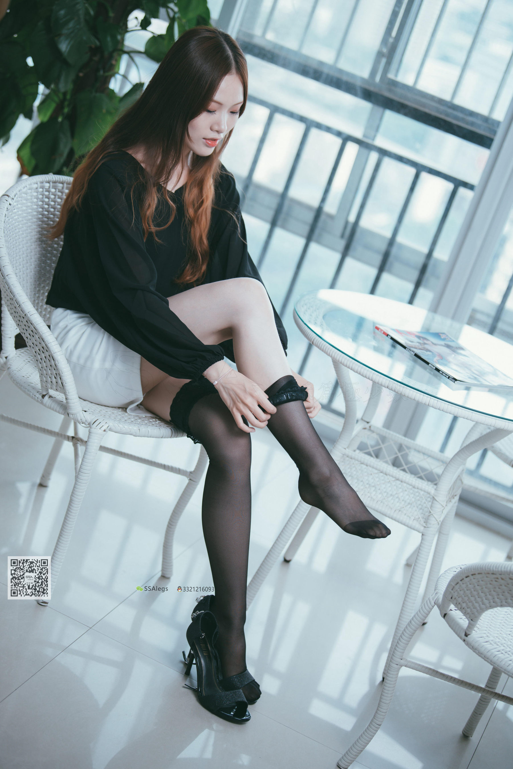 [SSA丝社]超清写真 No.001 办公室职业装《绫》长筒黑丝