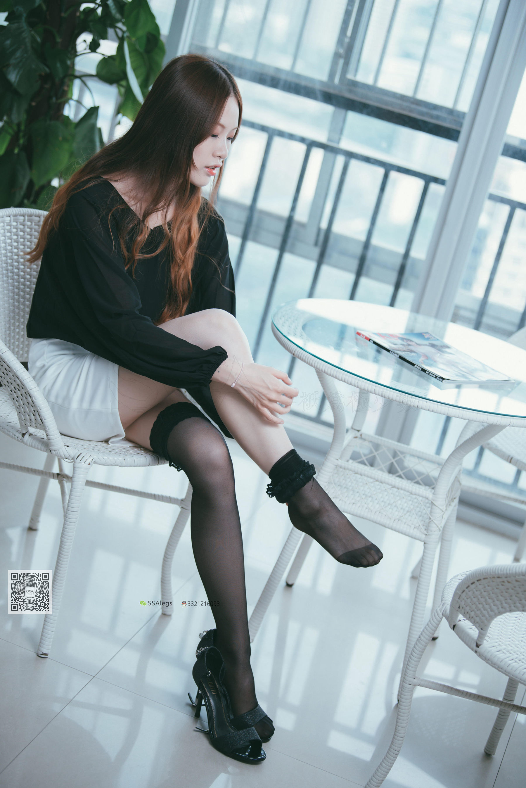 [SSA丝社]超清写真 No.001 办公室职业装《绫》长筒黑丝
