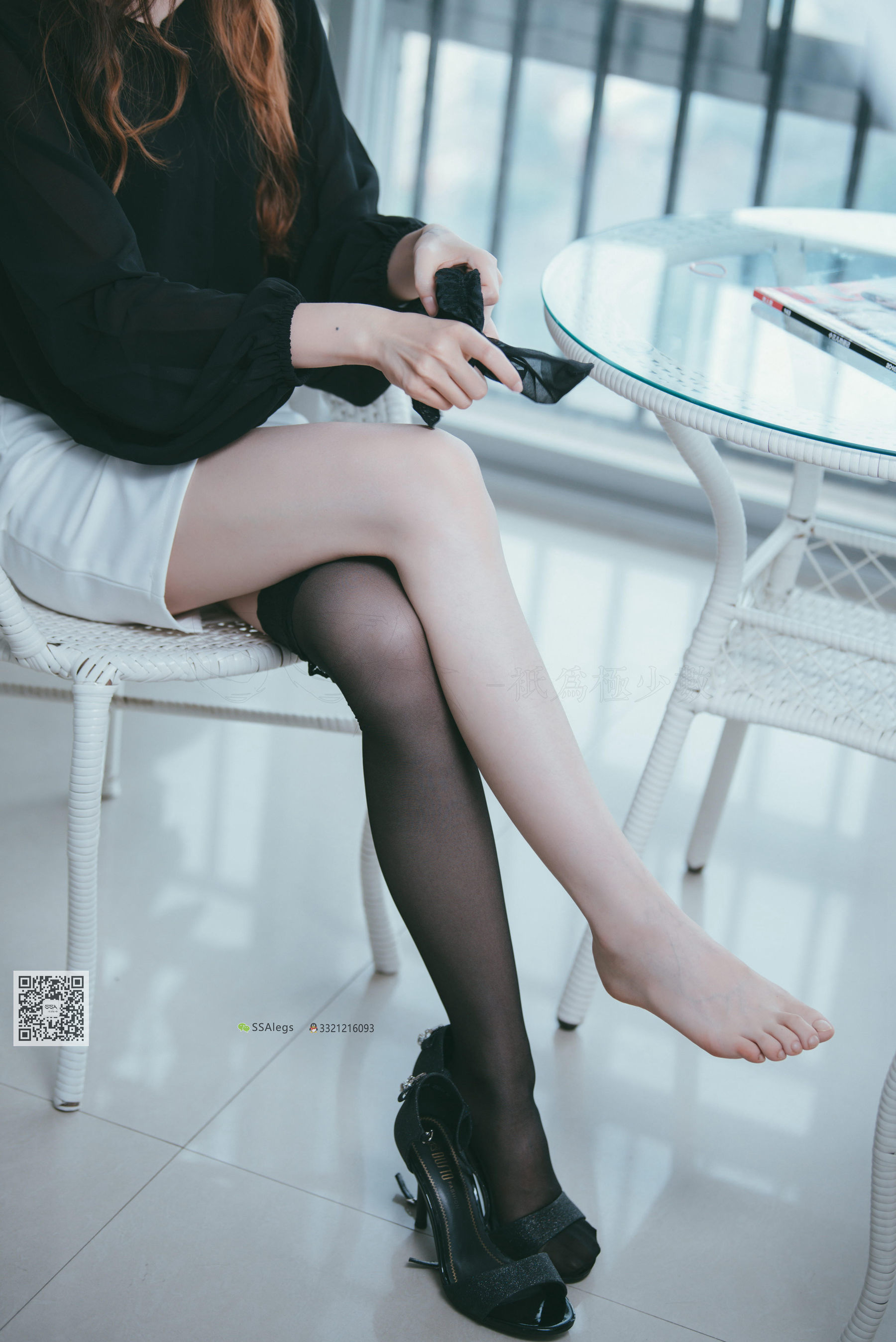 [SSA丝社]超清写真 No.001 办公室职业装《绫》长筒黑丝