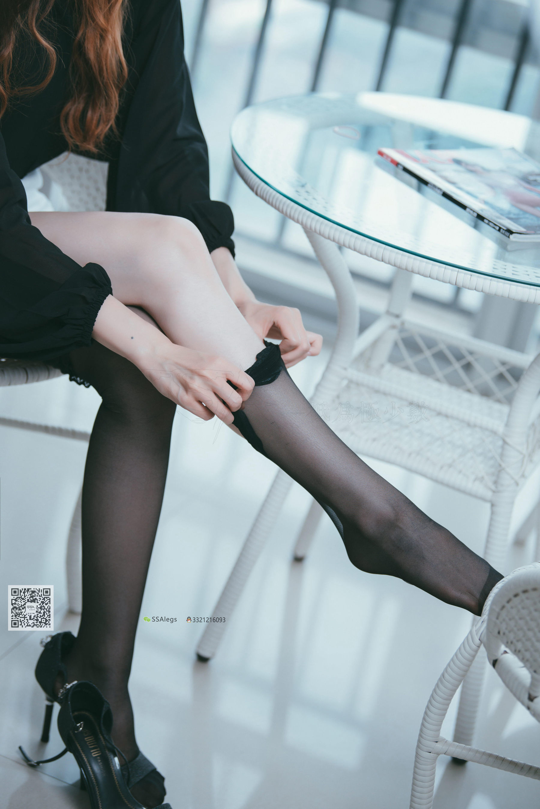 [SSA丝社]超清写真 No.001 办公室职业装《绫》长筒黑丝